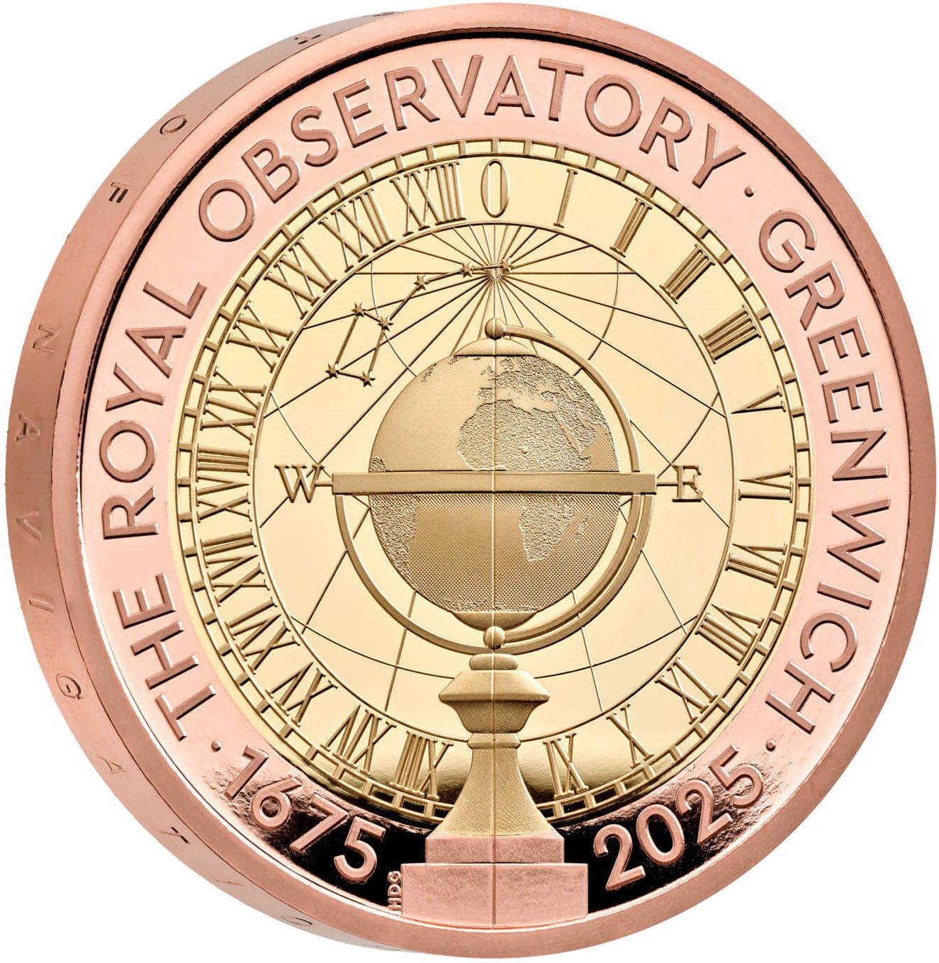 2 Pounds - Charles III Royal Observatory, Greenwich; Gold Proof reverse