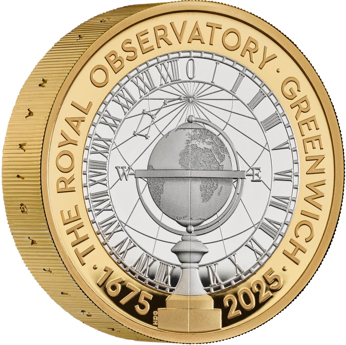 2 Pounds - Charles III Royal Observatory, Greenwich; Silver Piedfort reverse