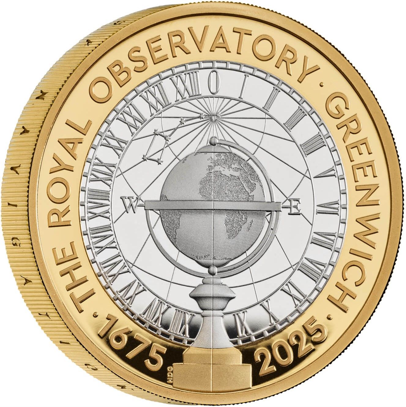 2 Pounds - Charles III Royal Observatory, Greenwich; Silver Proof reverse