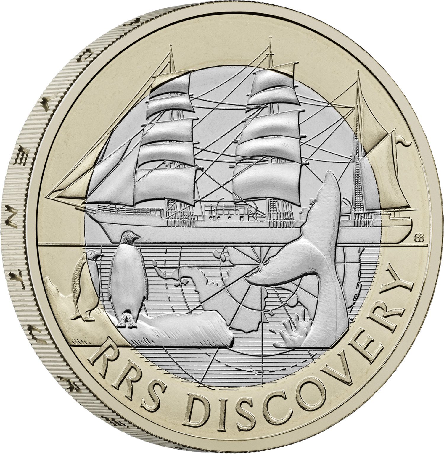 2 Pounds - Charles III RRS Discovery reverse