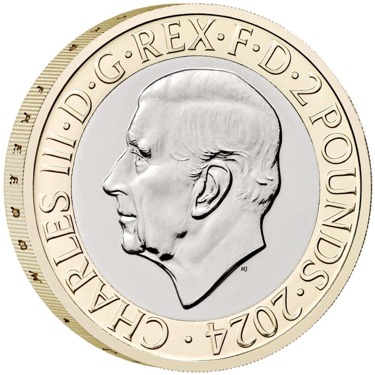 2 Pounds - Charles III Sir Winston Churchill obverse