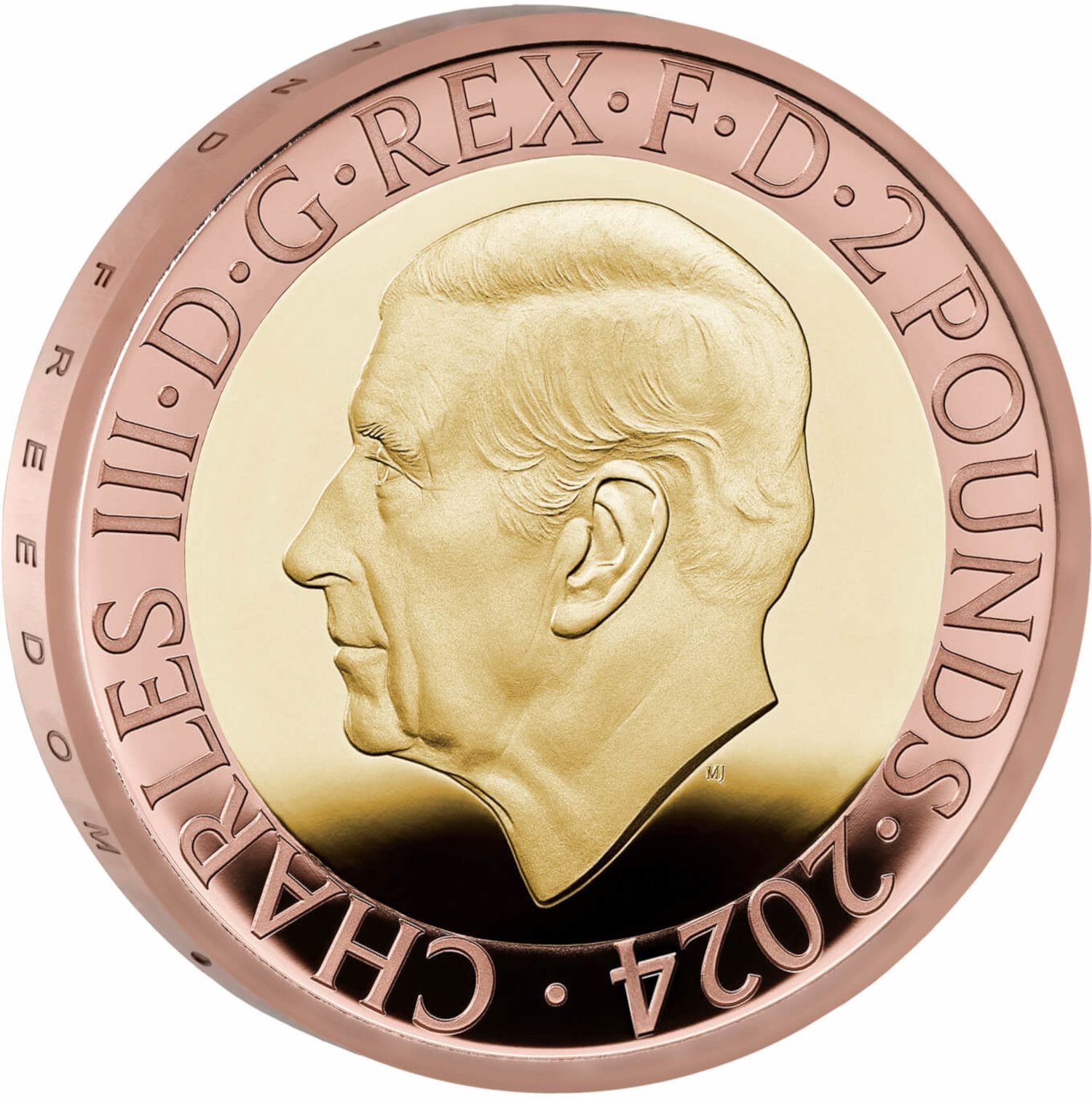 2 Pounds - Charles III Sir Winston Churchill; Gold Proof obverse