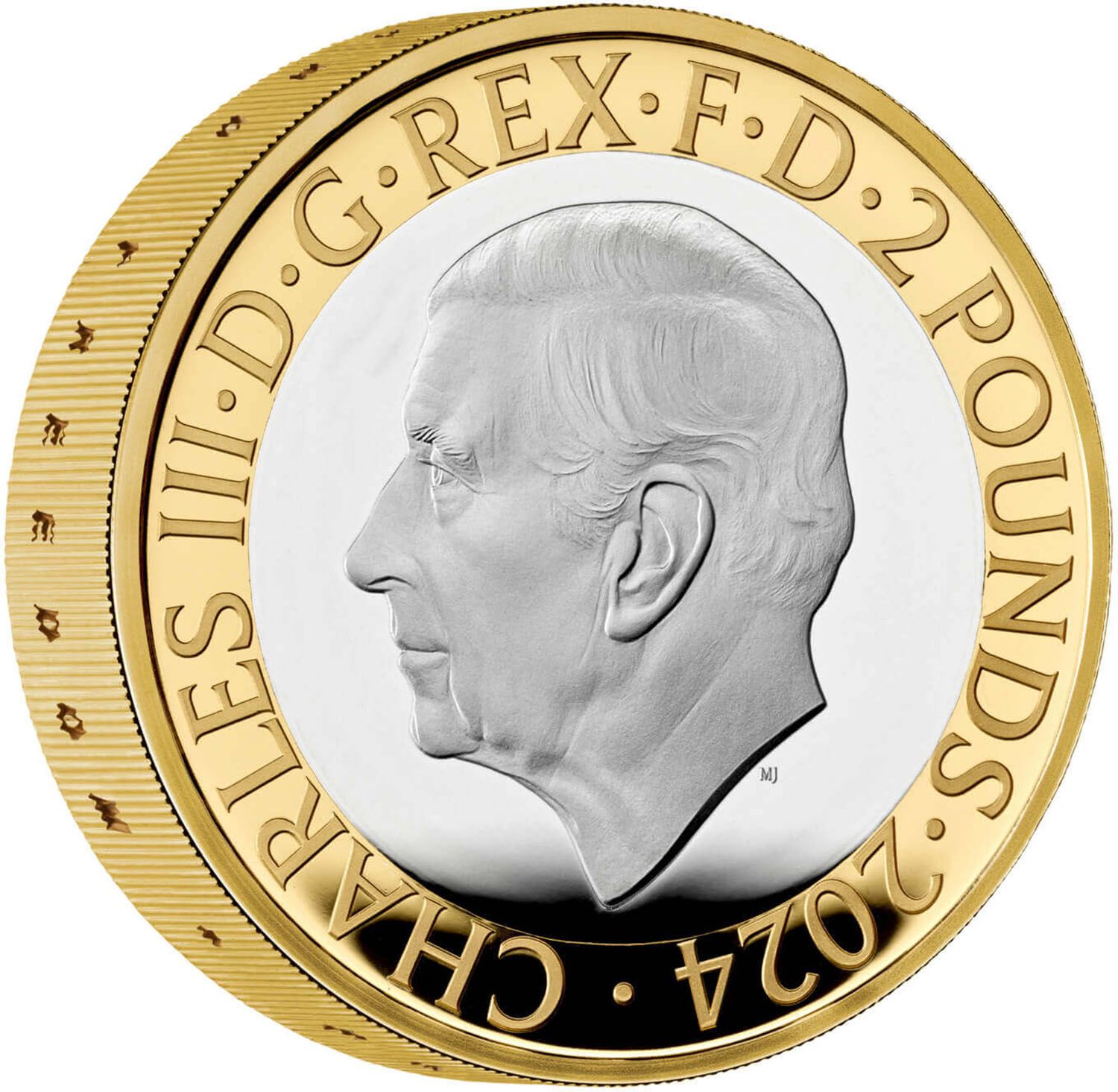 2 Pounds - Charles III Sir Winston Churchill; Silver Piedfort obverse