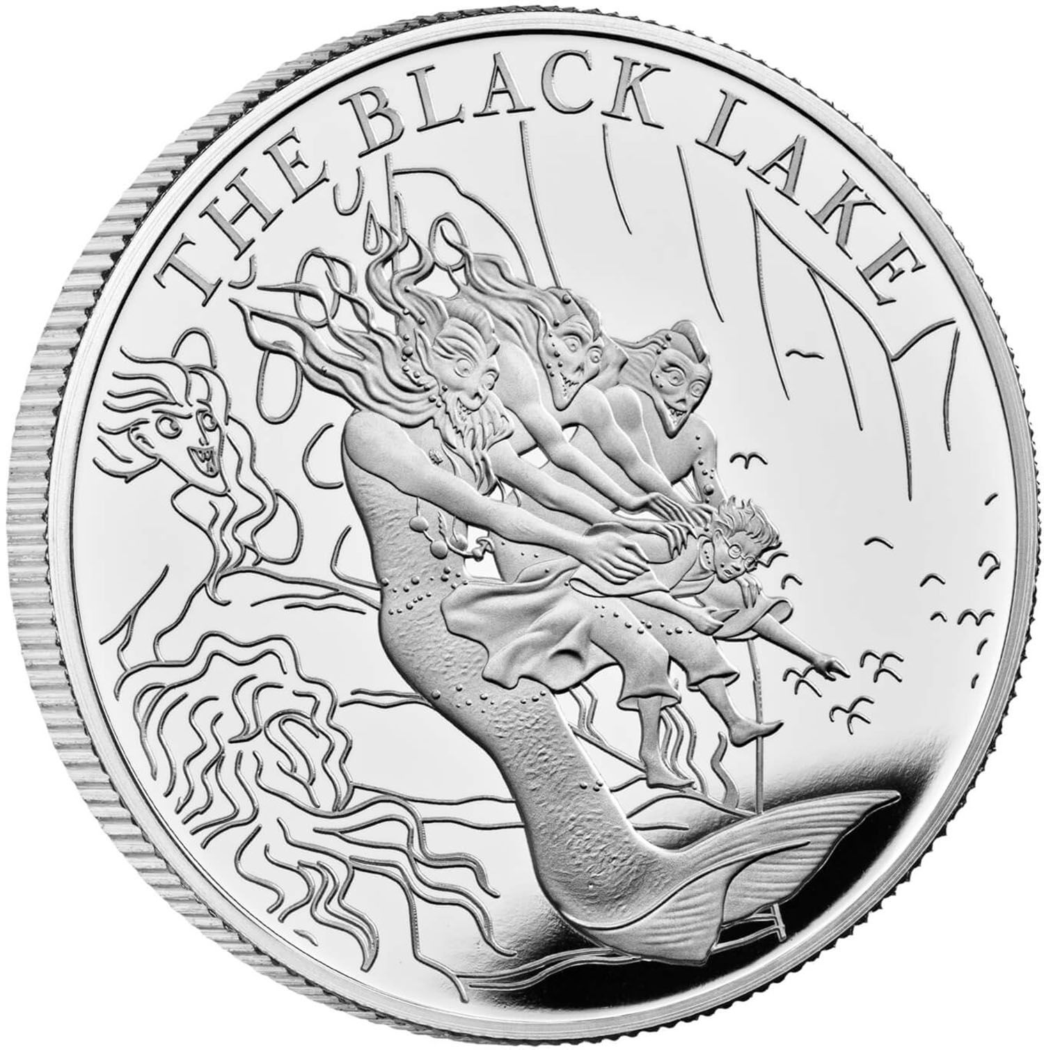 2 Pounds - Charles III The Black Lake; Silver Proof reverse