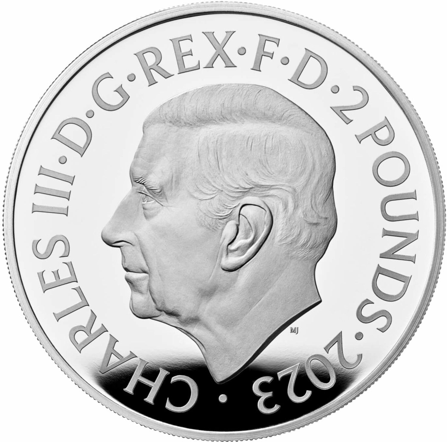 2 Pounds - Charles III The Lion and The Eagle; Silver Proof obverse
