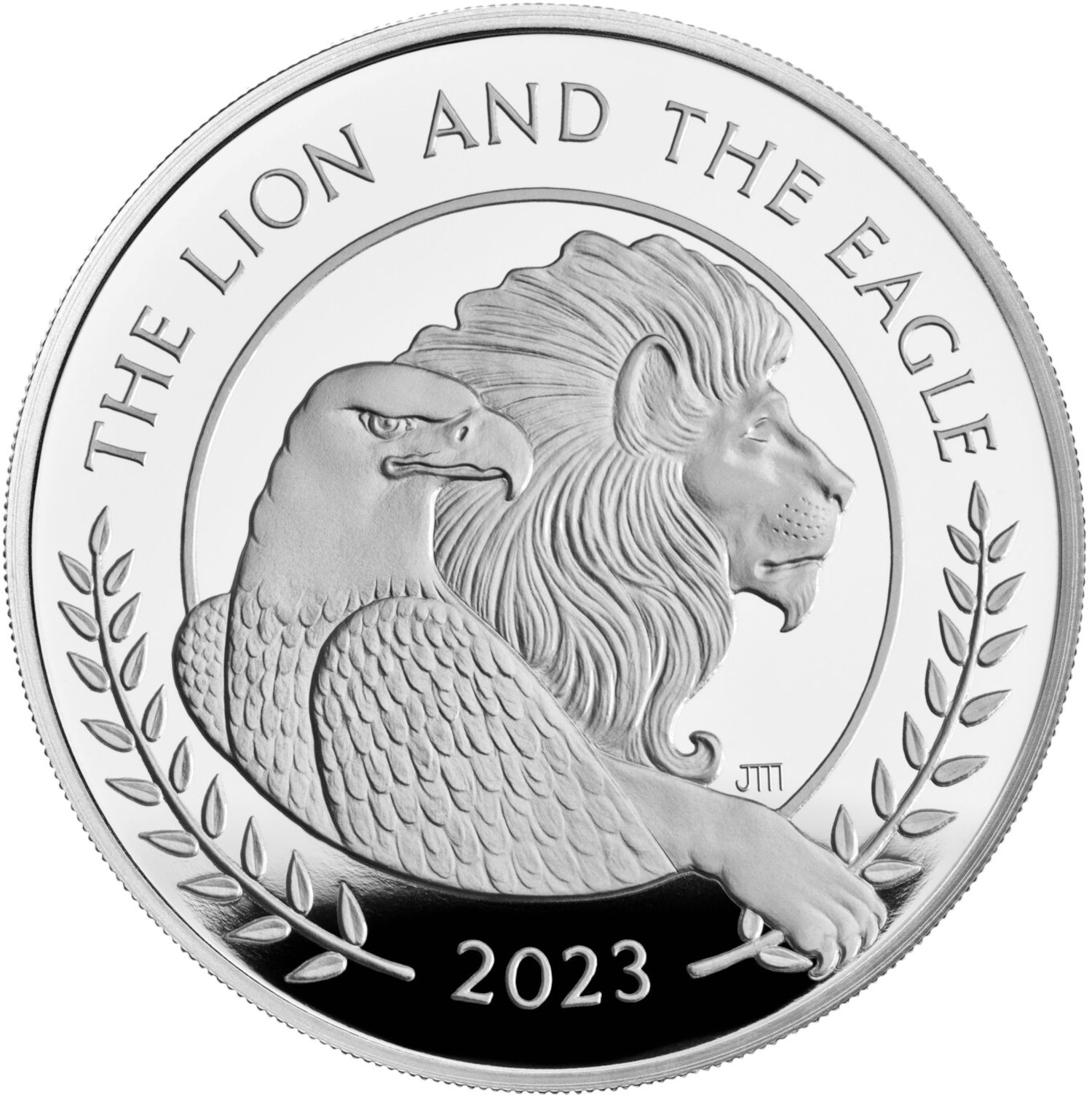 2 Pounds - Charles III The Lion and The Eagle; Silver Proof reverse