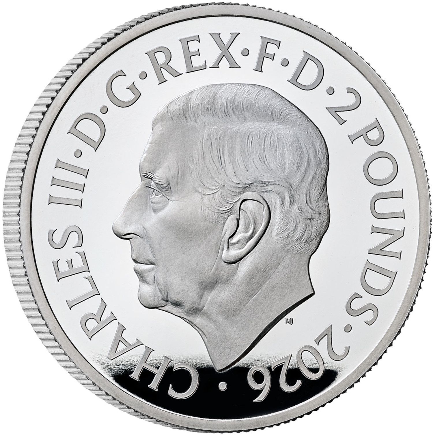 2 Pounds - Charles III The Lion and The Eagle; Silver Proof obverse