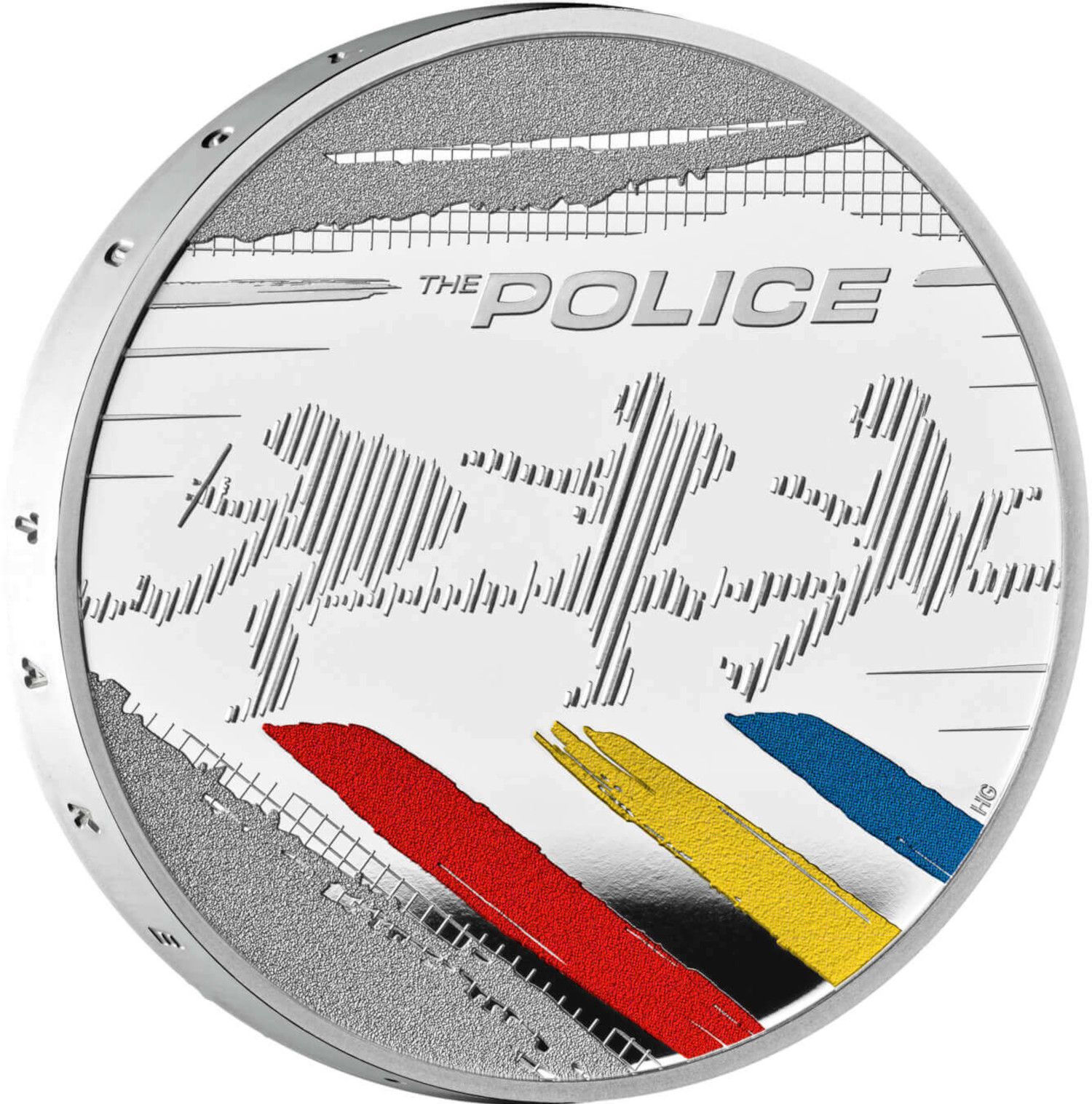 2 Pounds - Charles III The Police; Silver Proof reverse