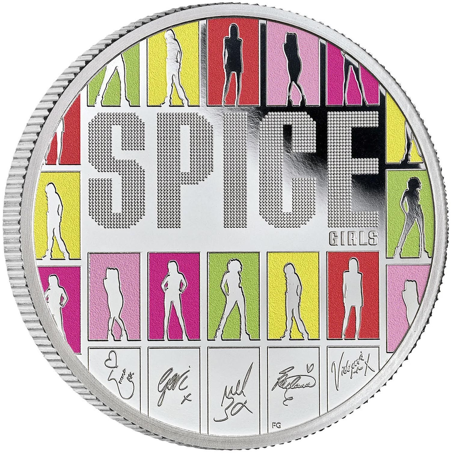 2 Pounds - Charles III The Spice Girls; Silver Proof reverse