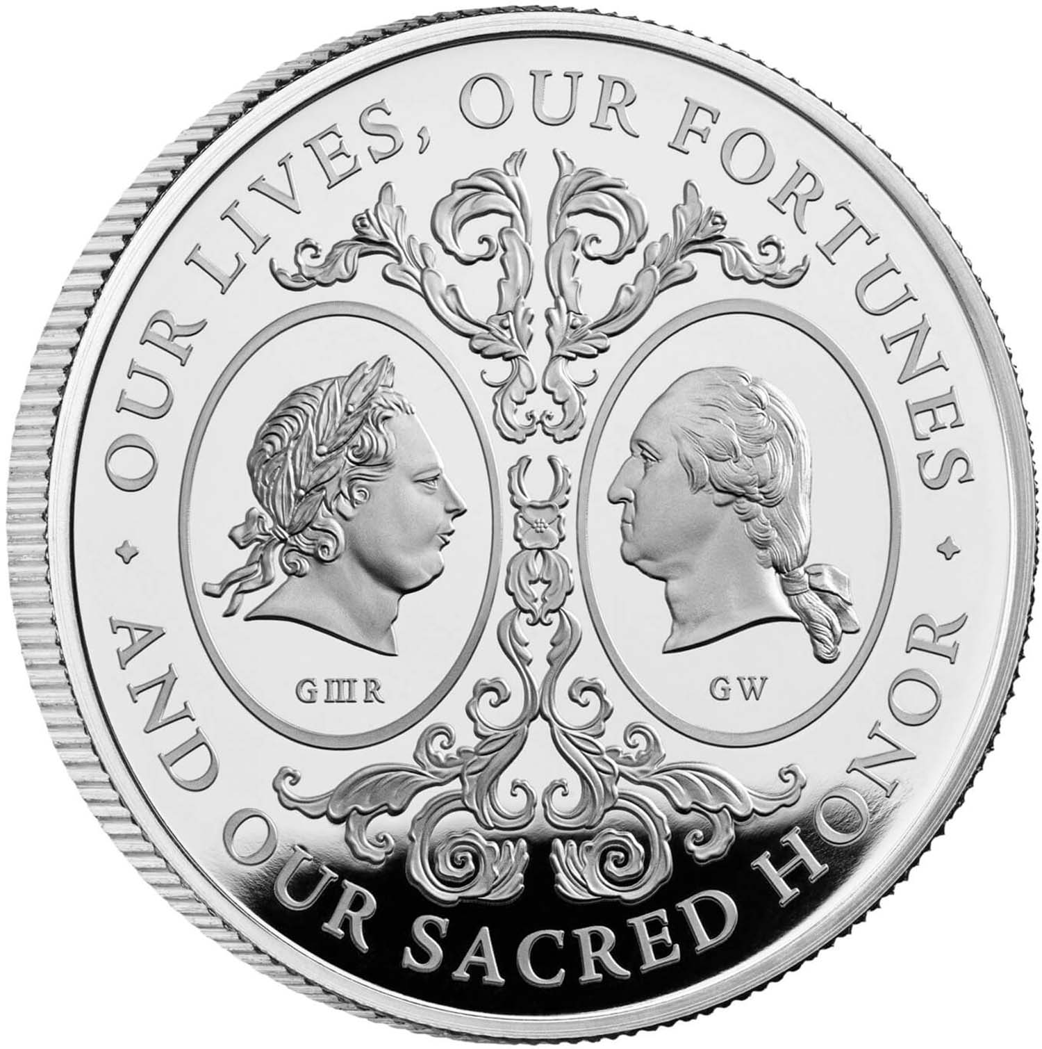 2 Pounds - Charles III The Two George's; Silver Proof reverse