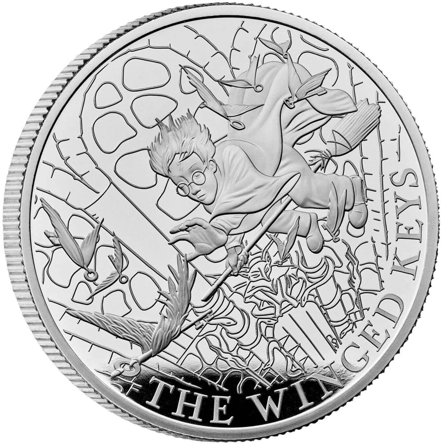 2 Pounds - Charles III The Winged Keys; Silver Proof reverse