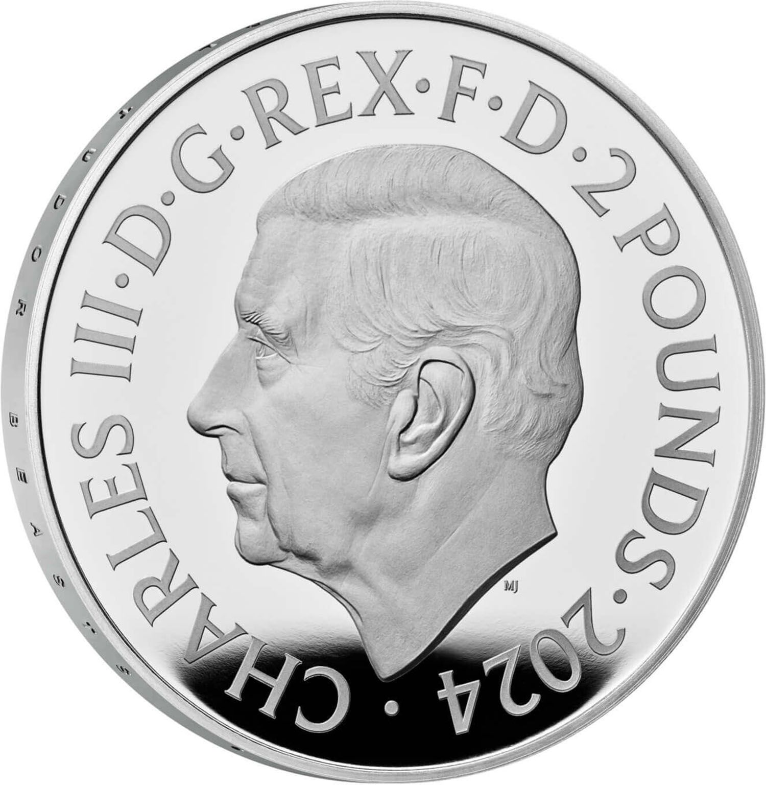 2 Pounds - Charles III Tudor Dragon; Silver Proof obverse