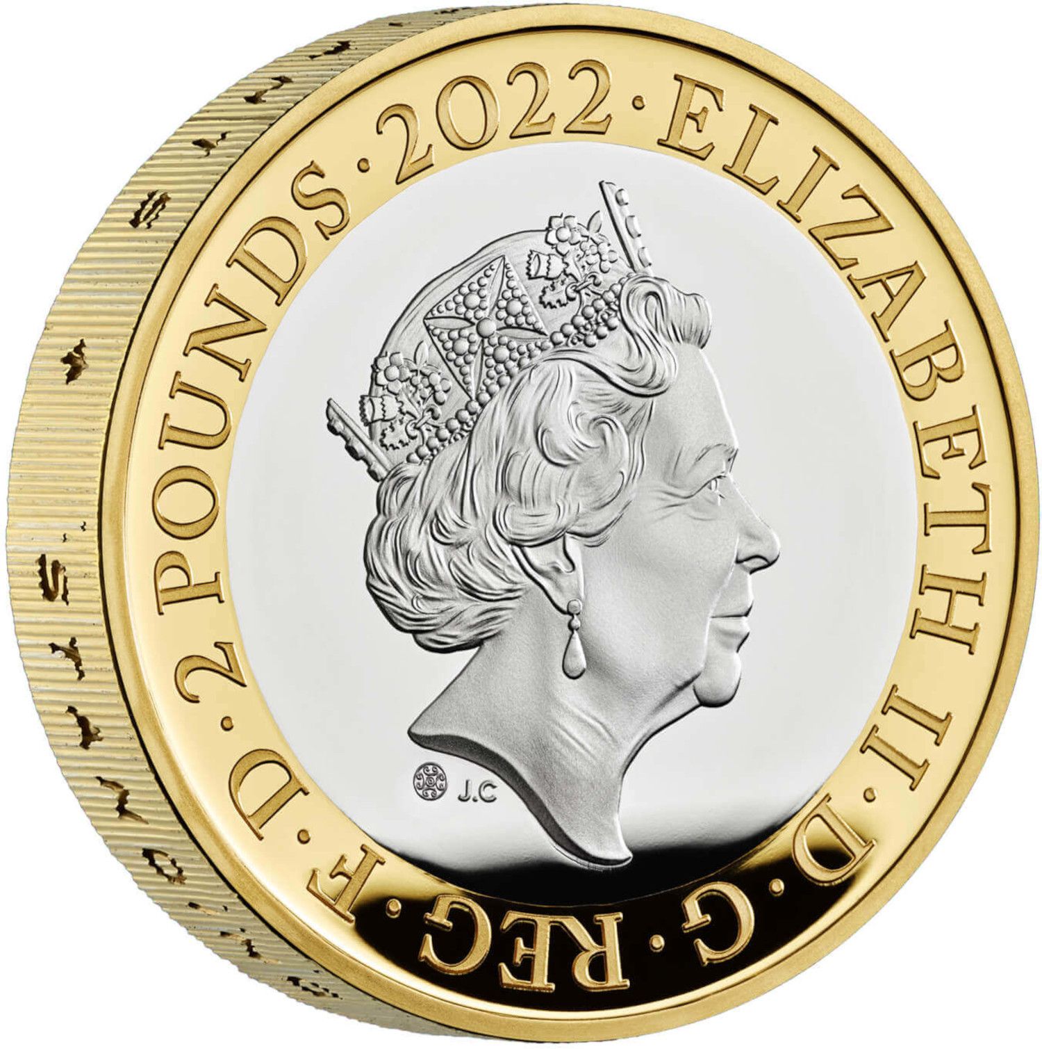 2 Pounds - Elizabeth II 25th Anniversary £2; Silver Piedfort obverse