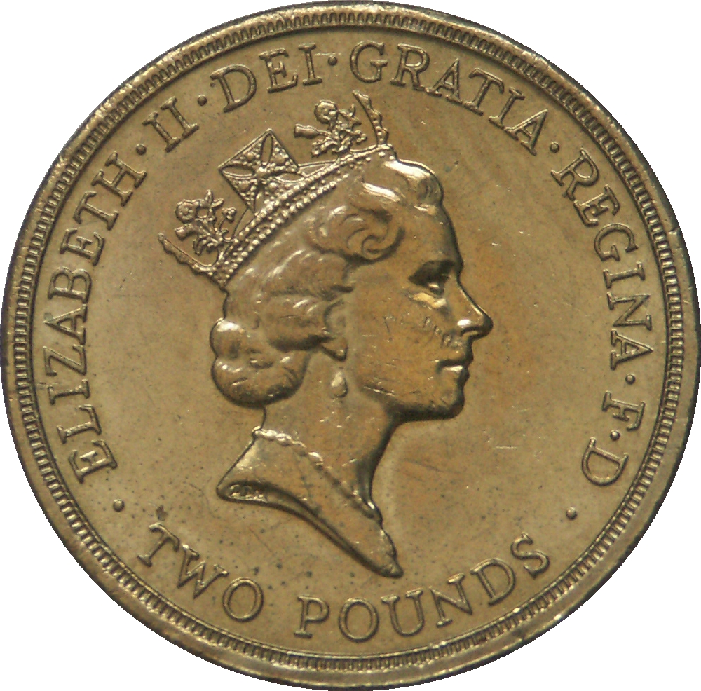 2 Pounds - Elizabeth II 3rd portrait; Bank of England obverse