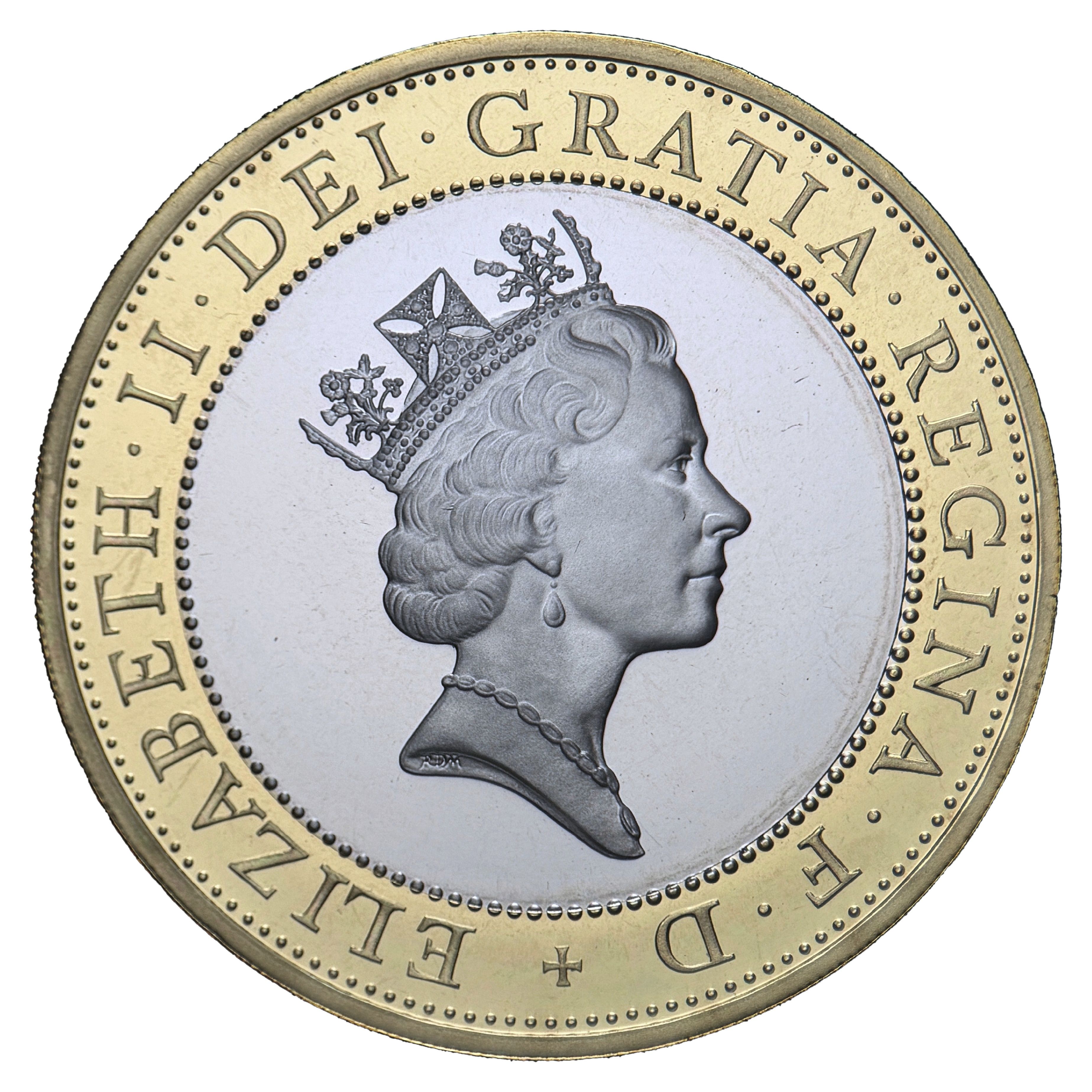 2 Pounds - Elizabeth II 3rd portrait; Technology obverse