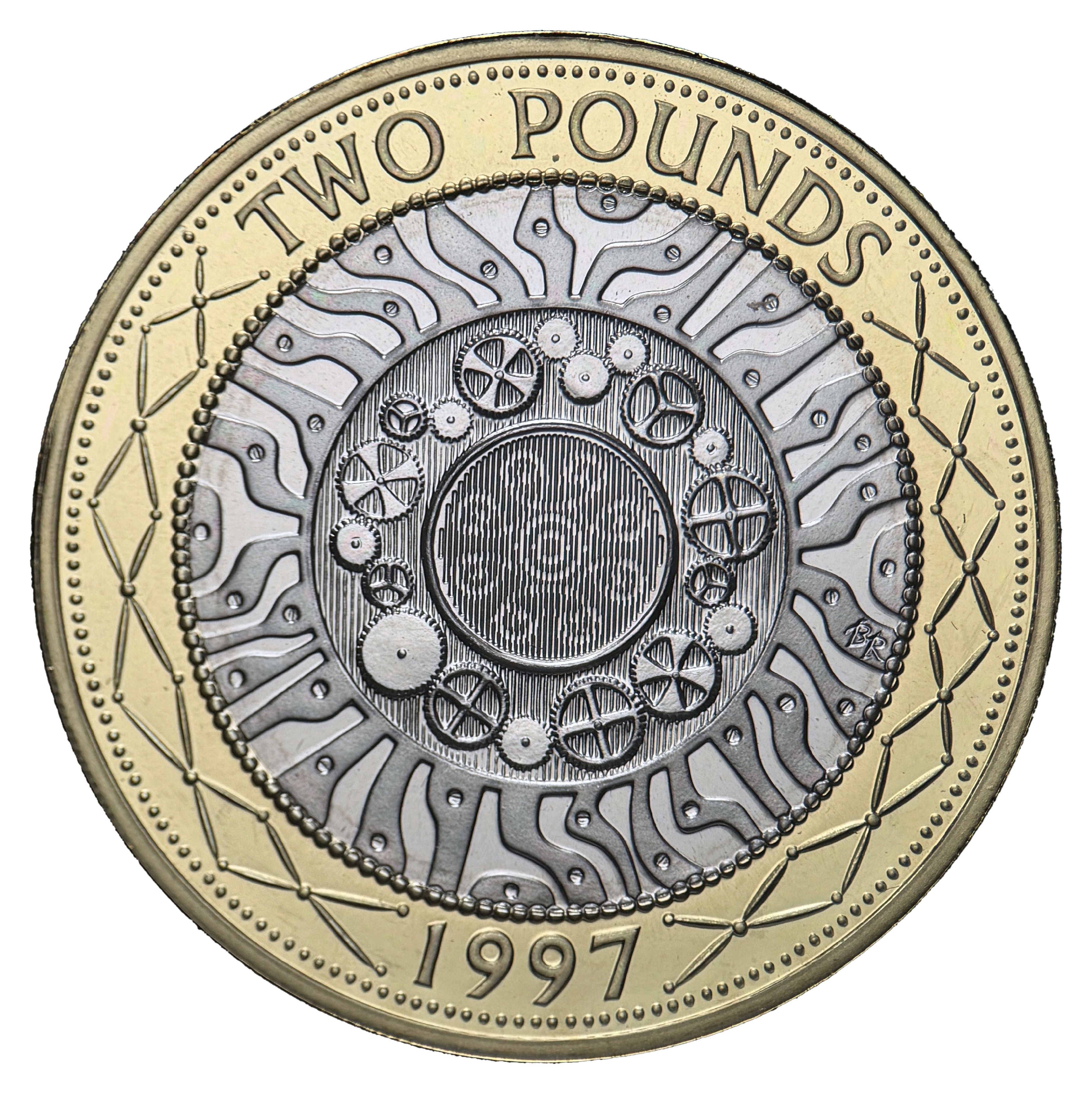 2 Pounds - Elizabeth II 3rd portrait; Technology reverse