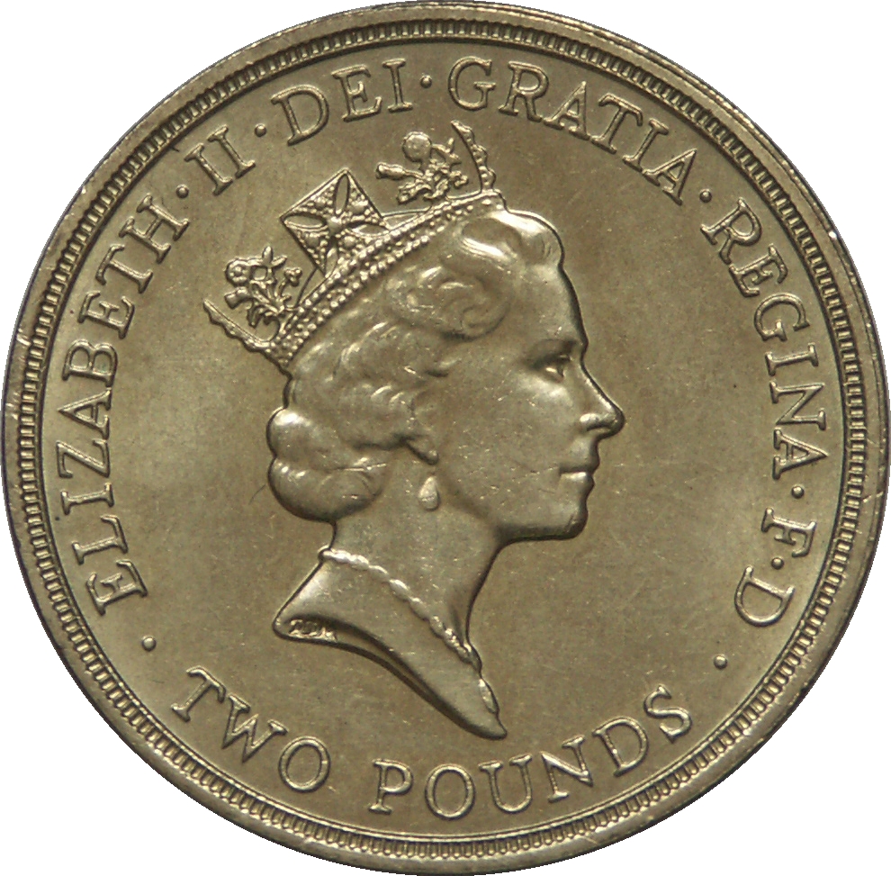 2 Pounds - Elizabeth II 3rd portrait; XIII Commonwealth Games obverse