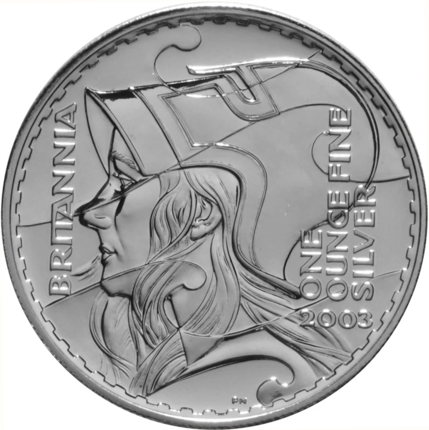 2 Pounds - Elizabeth II 4th portrait; 1 oz Fine Silver