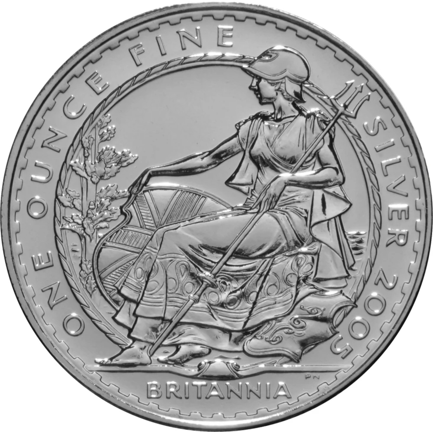 2 Pounds - Elizabeth II 4th portrait; 1 oz Fine Silver