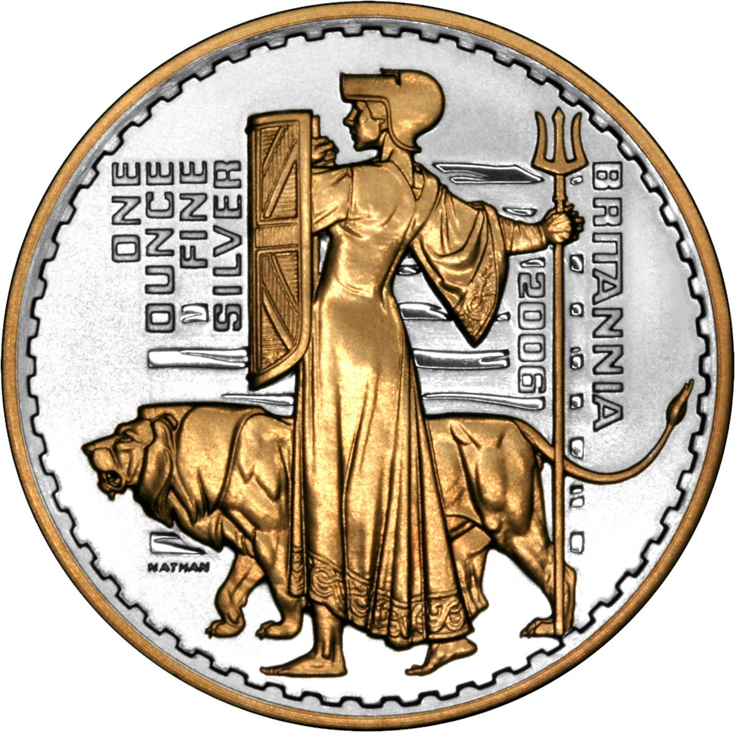 2 Pounds - Elizabeth II 4th portrait; 1 oz Fine Silver