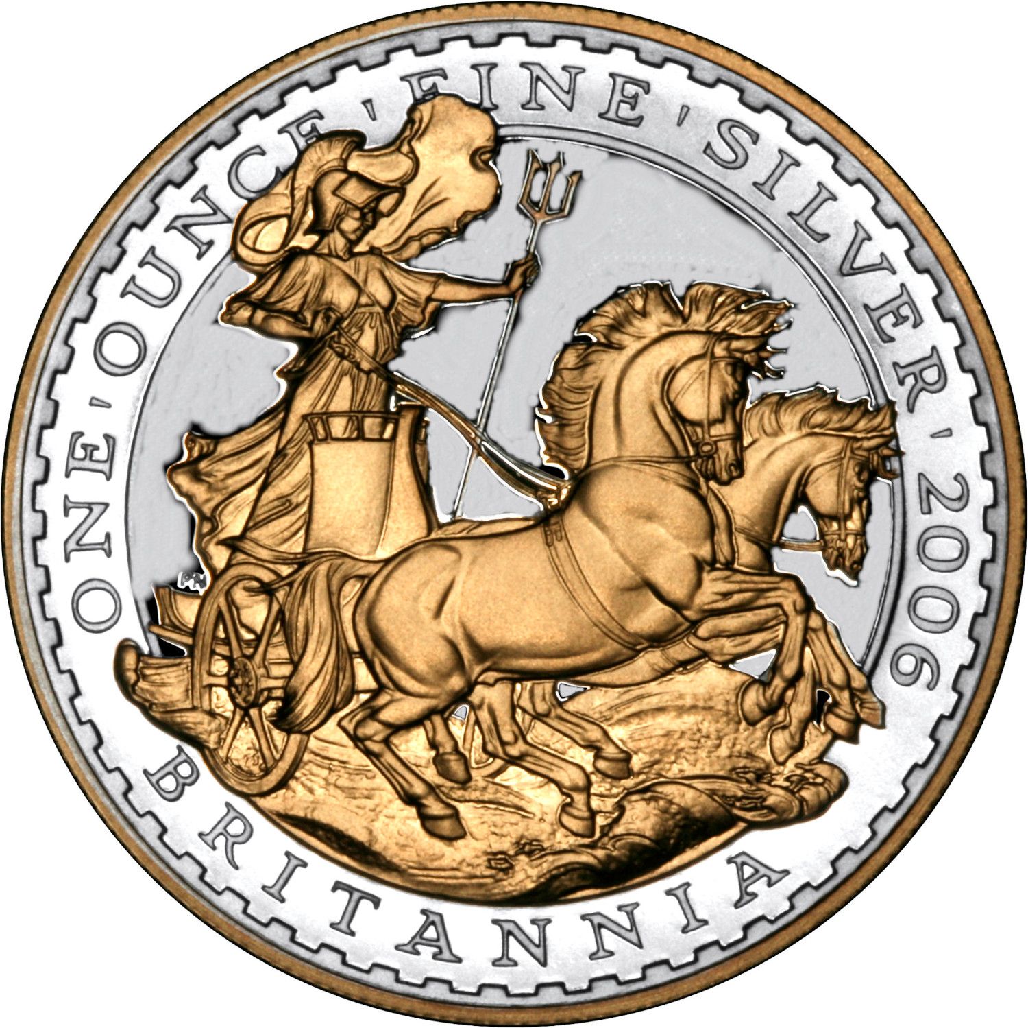 2 Pounds - Elizabeth II 4th portrait; 1 oz Fine Silver