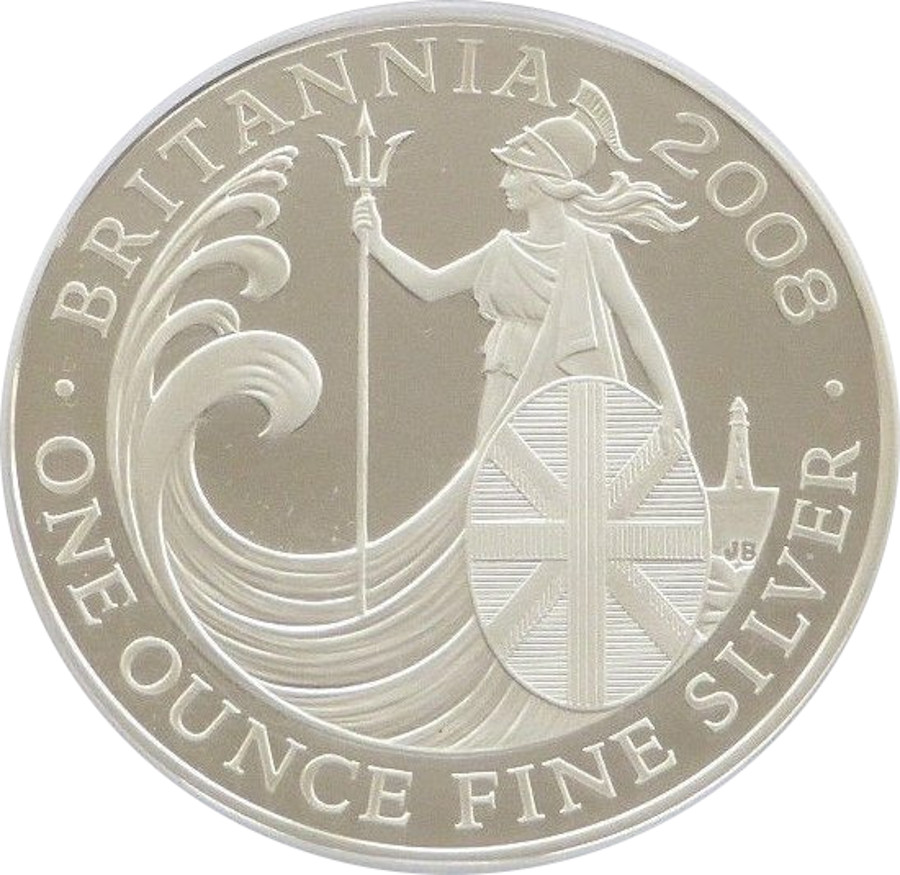 2 Pounds - Elizabeth II 4th portrait; 1 oz Fine Silver reverse