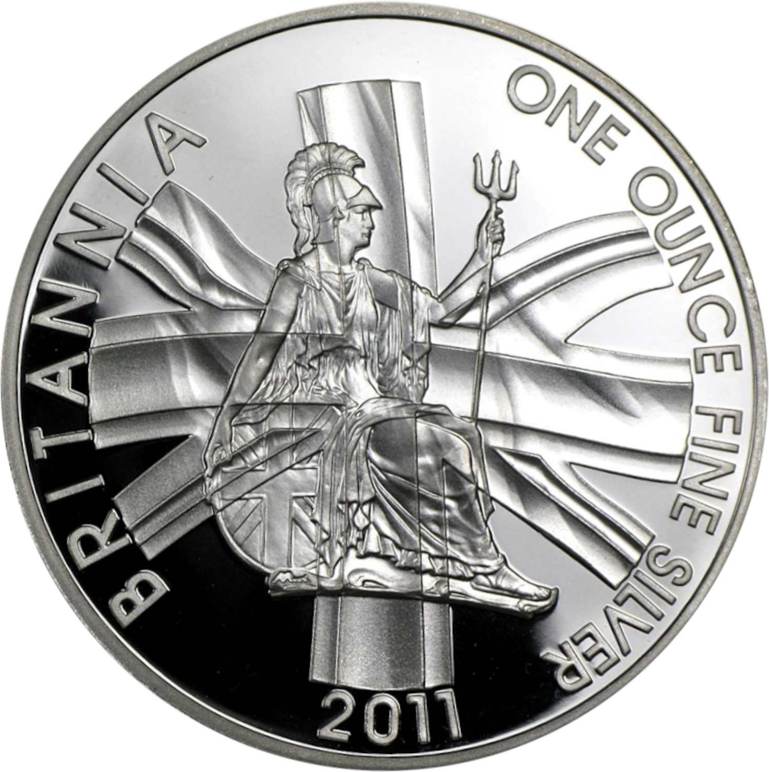 2 Pounds - Elizabeth II 4th portrait; 1 oz Fine Silver