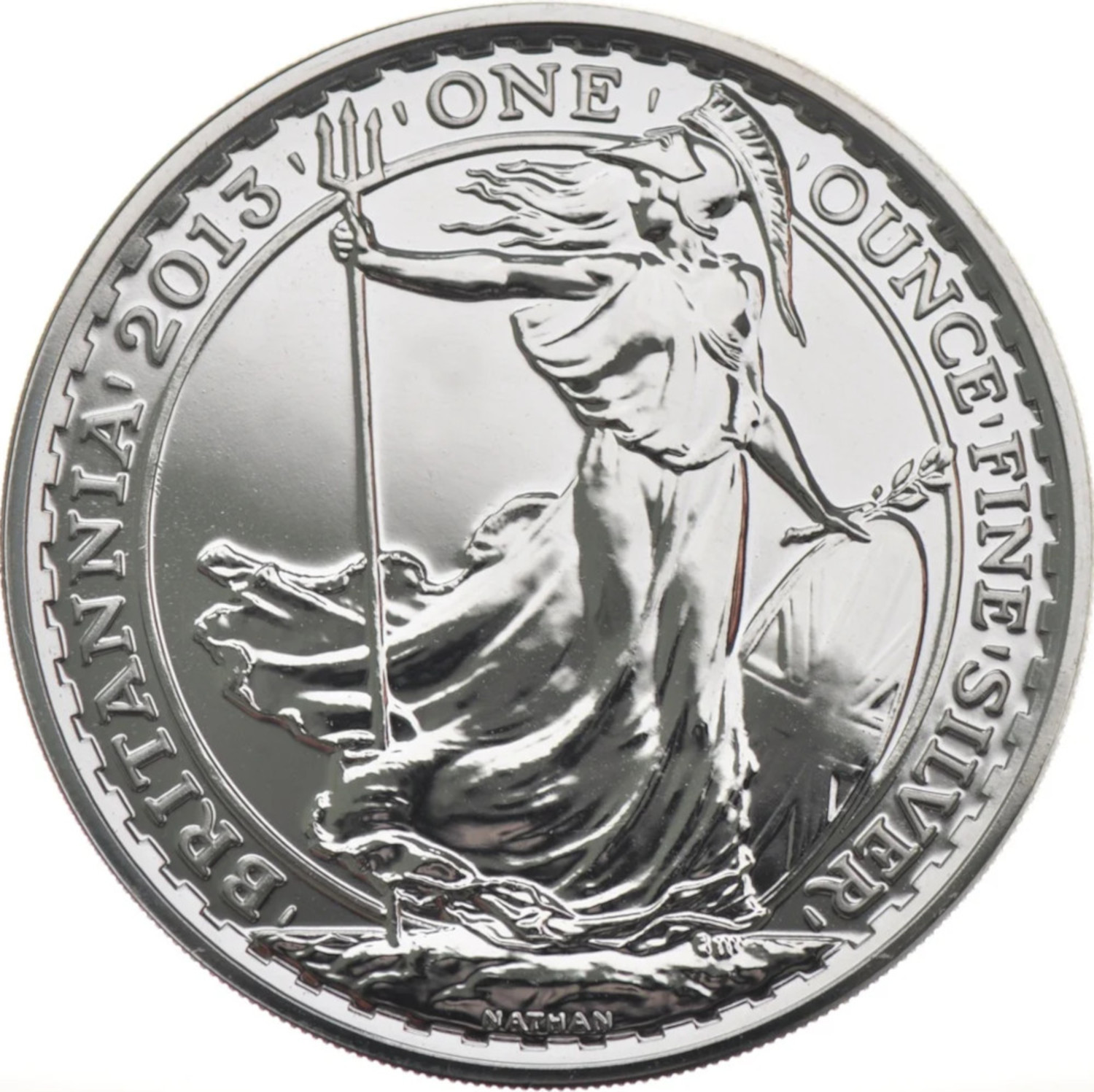 2 Pounds - Elizabeth II 4th portrait; 1 oz Fine Silver