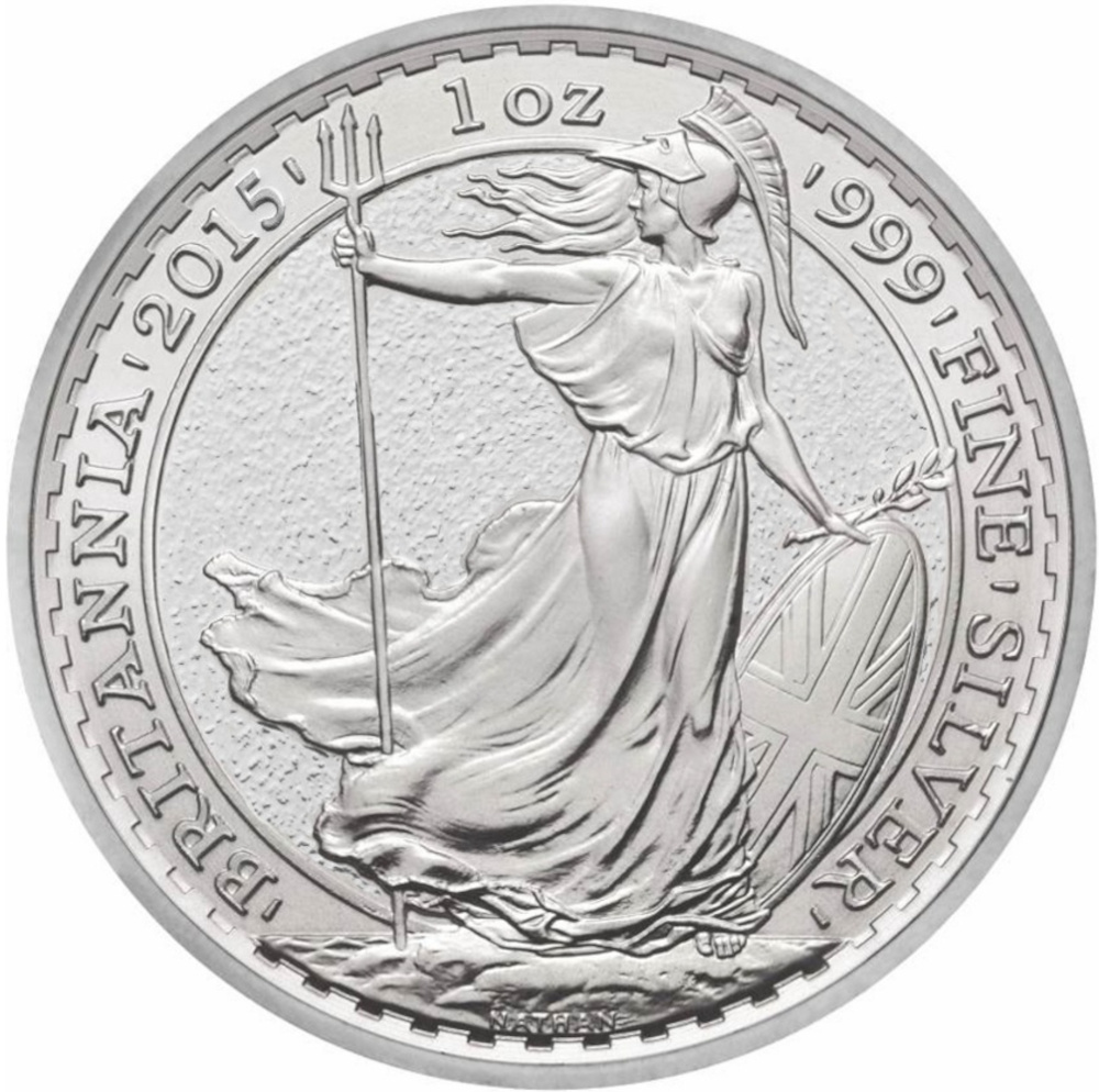 2 Pounds - Elizabeth II 4th portrait; 1 oz Fine Silver