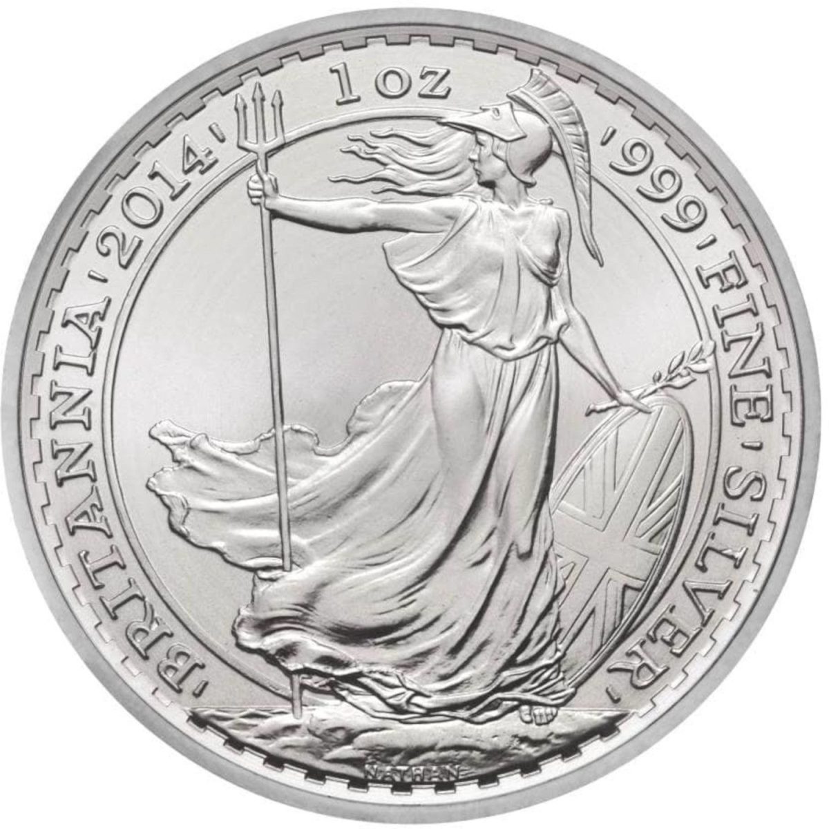 2 Pounds - Elizabeth II 4th portrait; 1 oz Fine Silver Mule