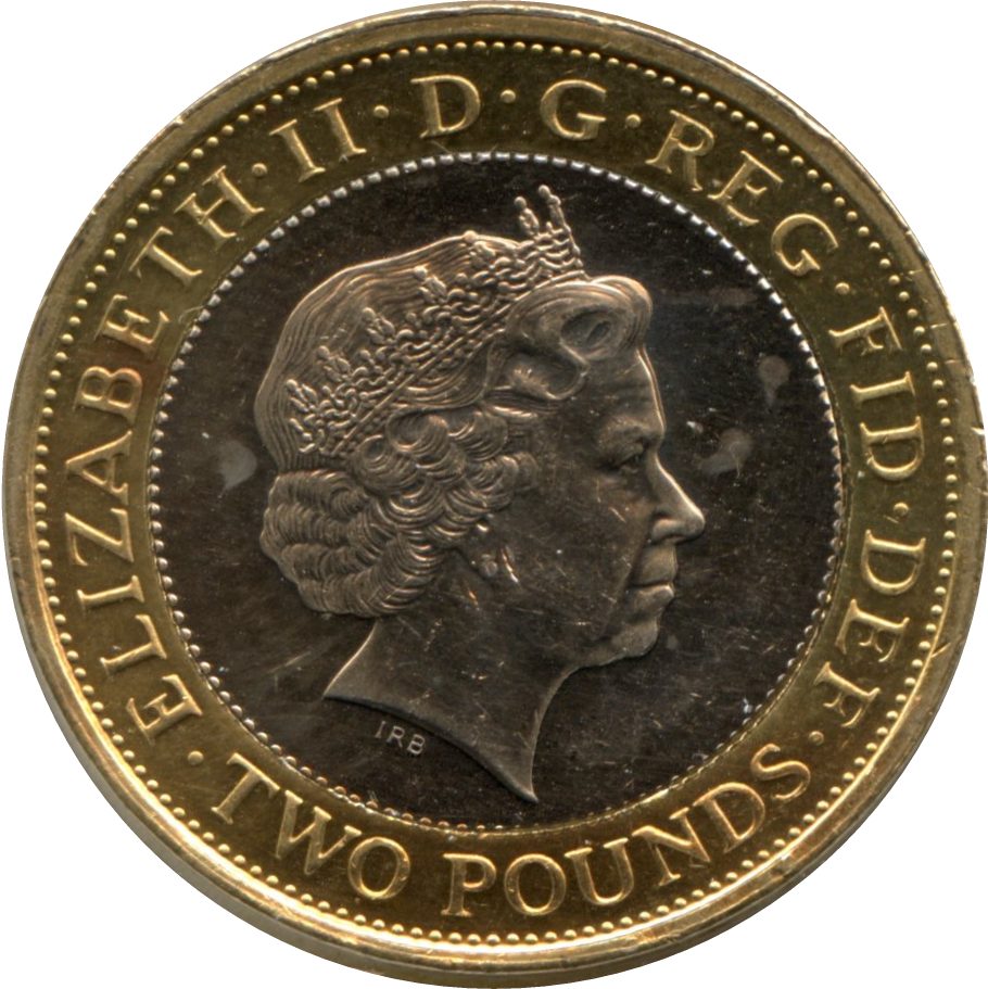 2 Pounds - Elizabeth II 4th portrait; Abolition of Slave Trade obverse