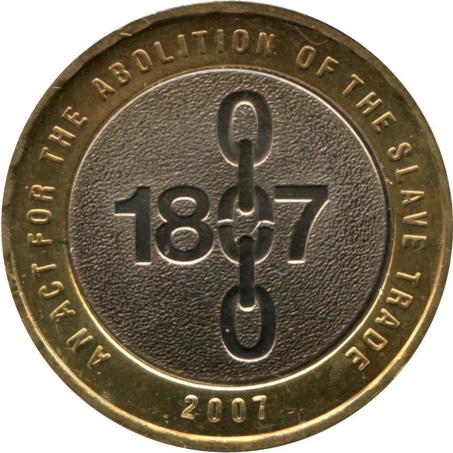 2 Pounds - Elizabeth II 4th portrait; Abolition of Slave Trade reverse