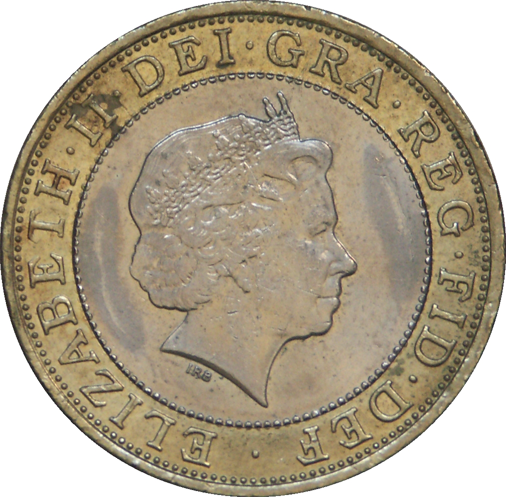 2 Pounds - Elizabeth II 4th portrait; Charles Darwin obverse