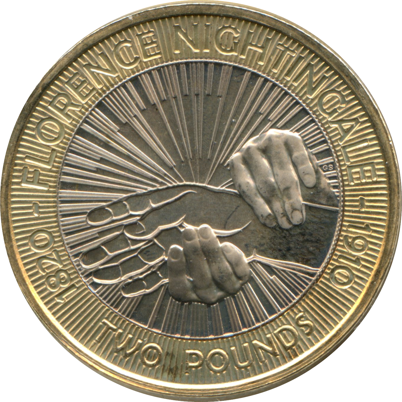 2 Pounds - Elizabeth II 4th portrait; Florence Nightingale