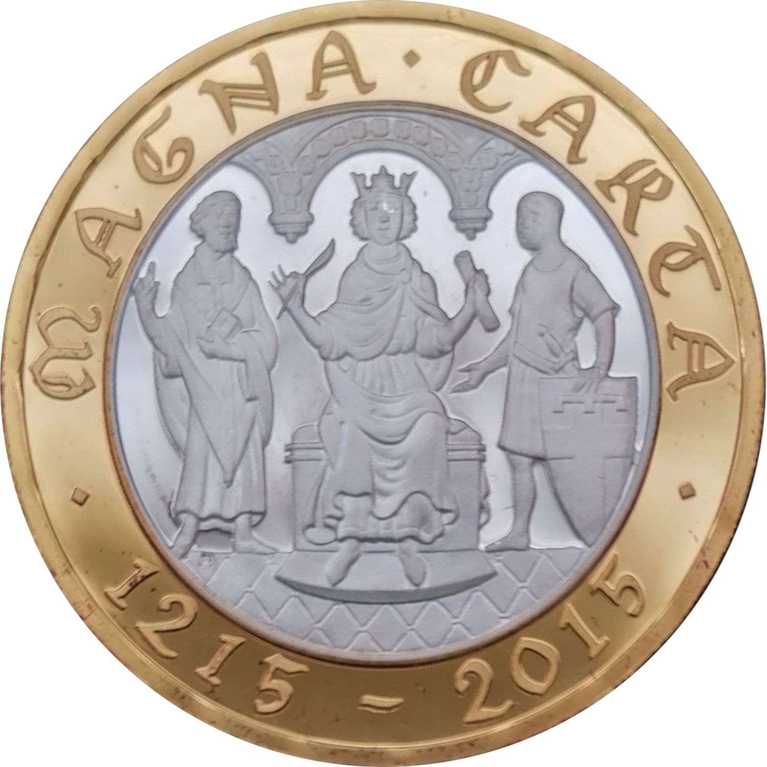 2 Pounds - Elizabeth II 4th portrait; Magna Carta, Silver Piedfort