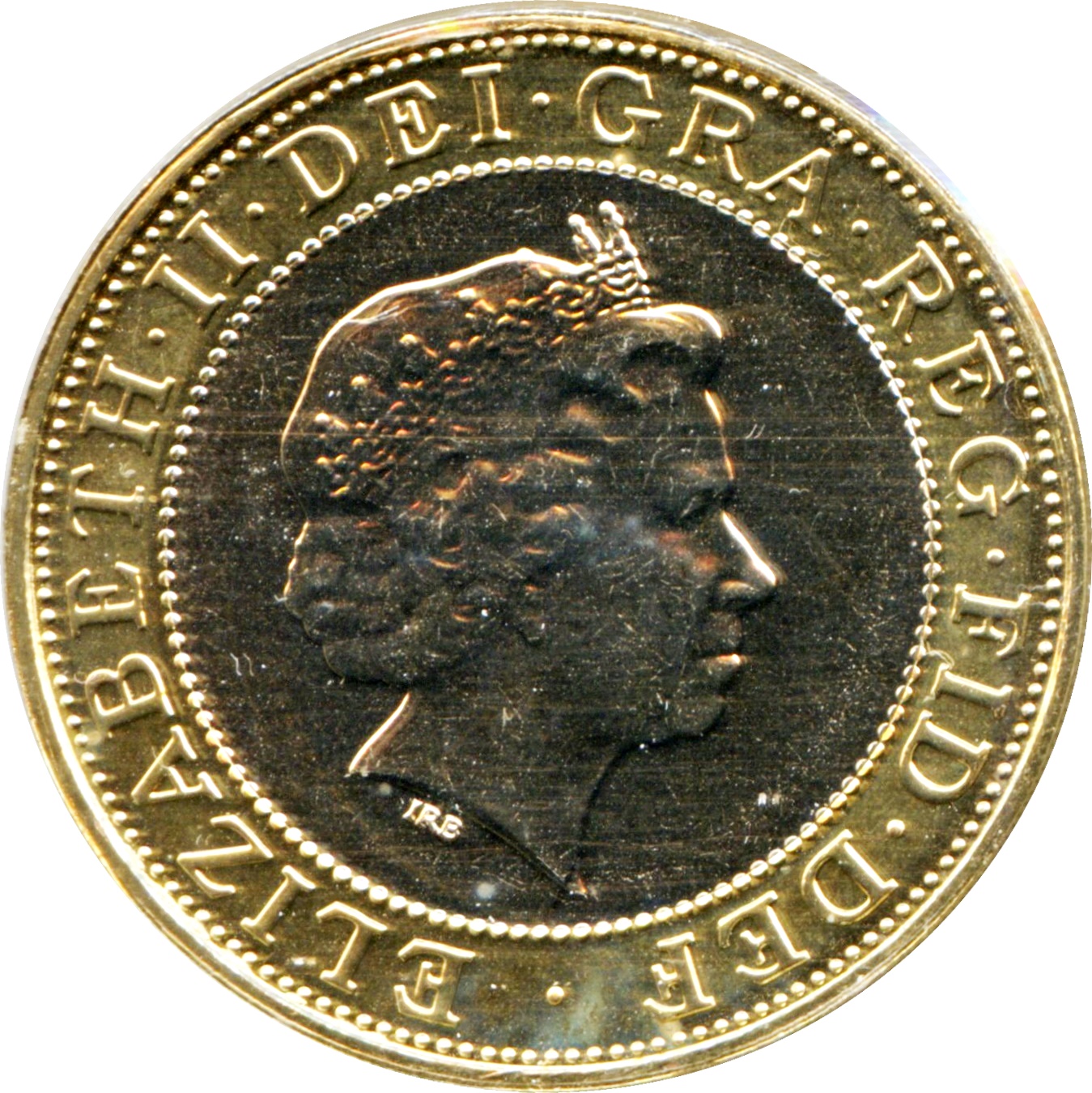 2 Pounds - Elizabeth II 4th portrait; Marconi Telegraph obverse