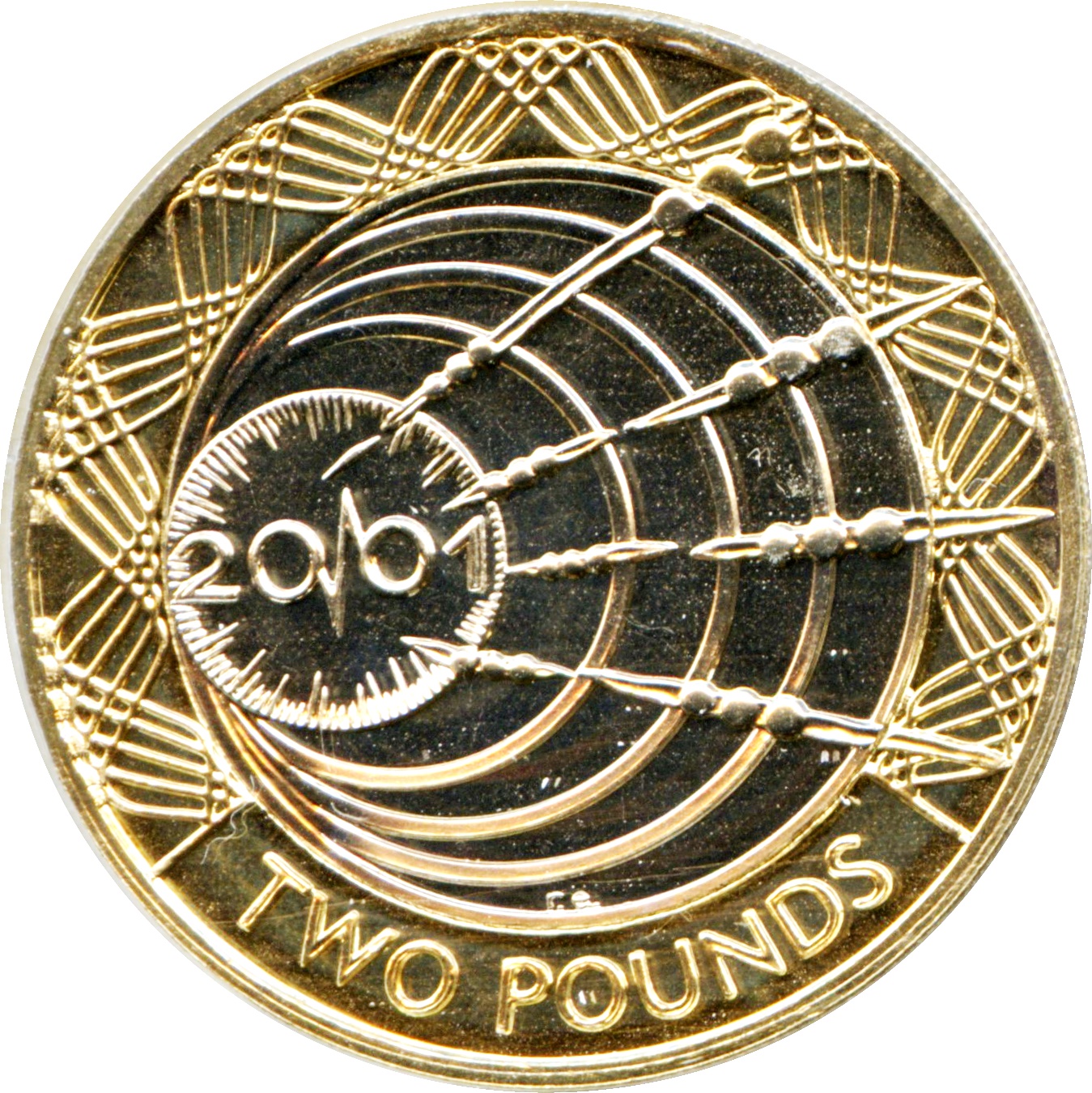 2 Pounds - Elizabeth II 4th portrait; Marconi Telegraph