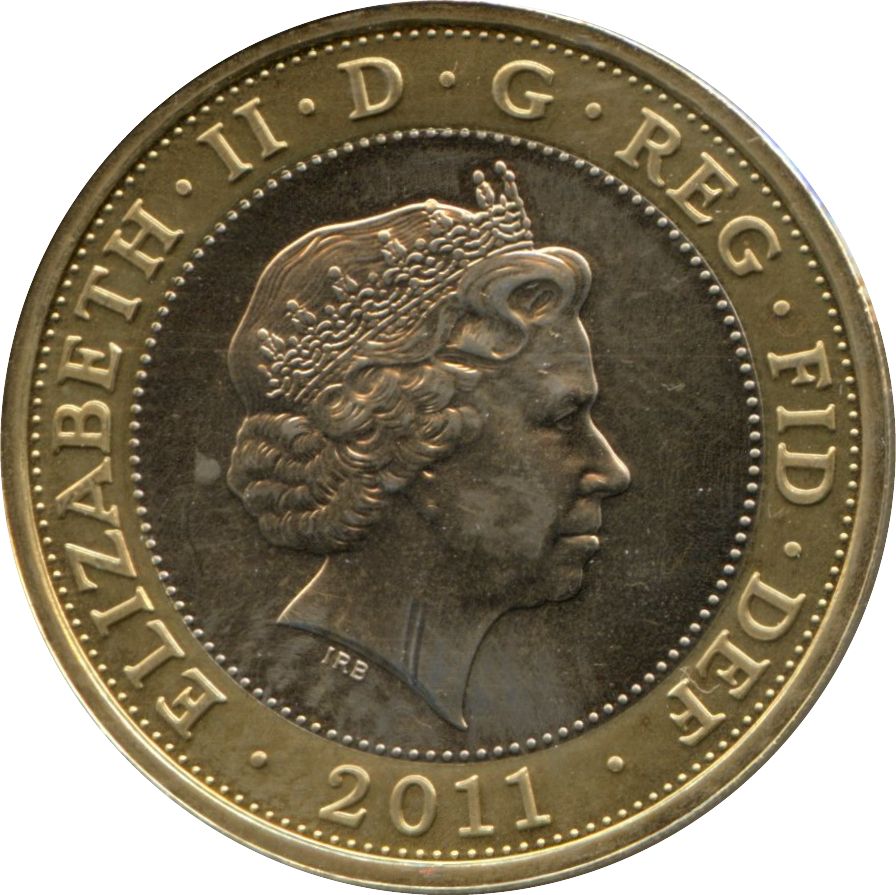 2 Pounds - Elizabeth II 4th portrait; Mary Rose obverse