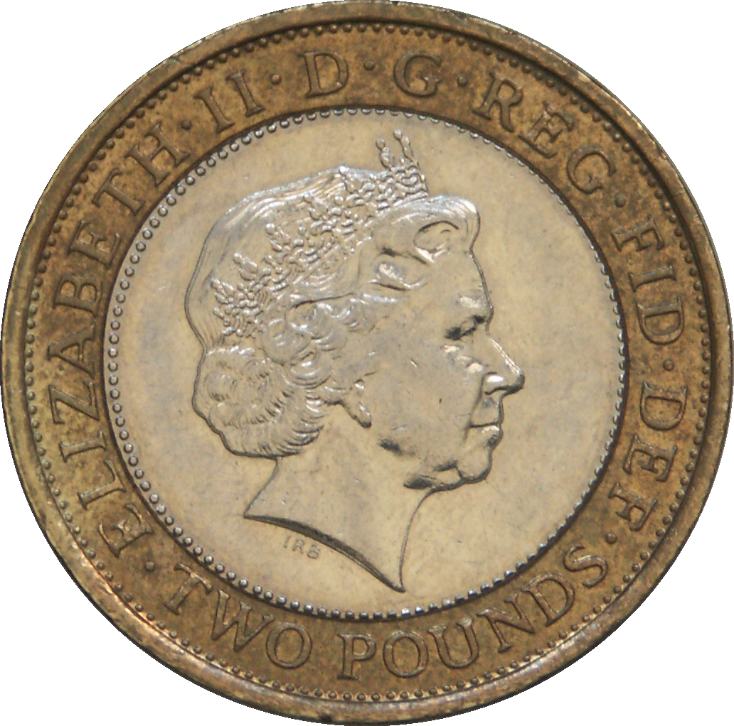 2 Pounds - Elizabeth II 4th portrait; Olympics Handover obverse