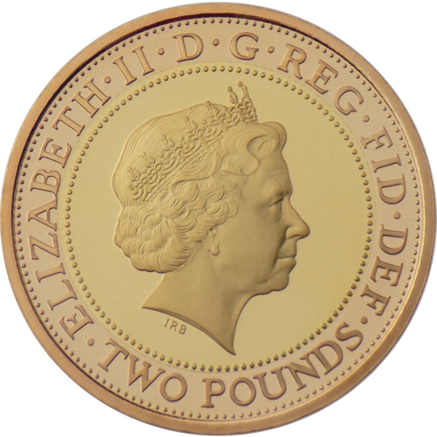 2 Pounds - Elizabeth II 4th portrait; Royal Navy, Gold Proof obverse