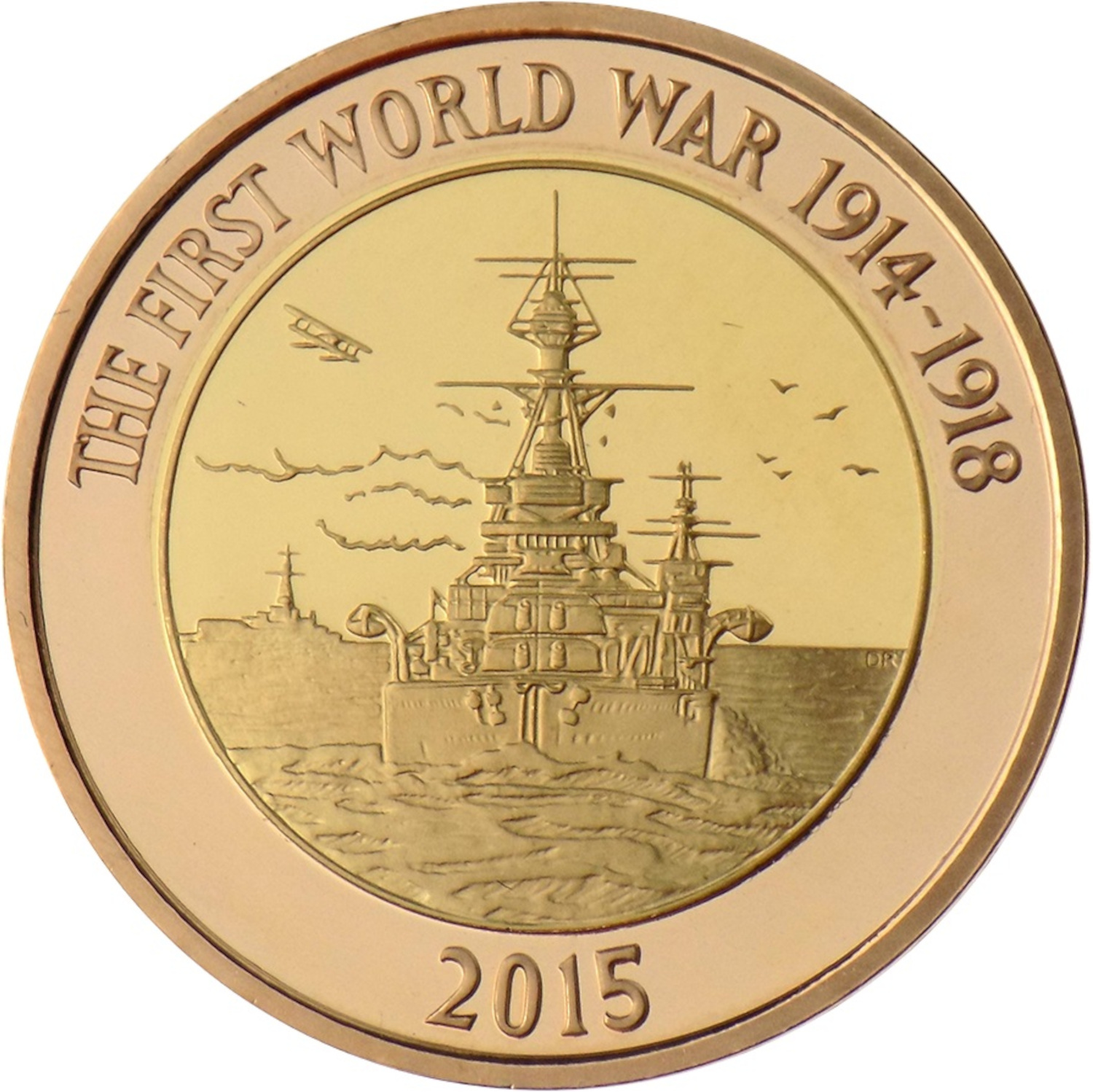 2 Pounds - Elizabeth II 4th portrait; Royal Navy, Gold Proof reverse