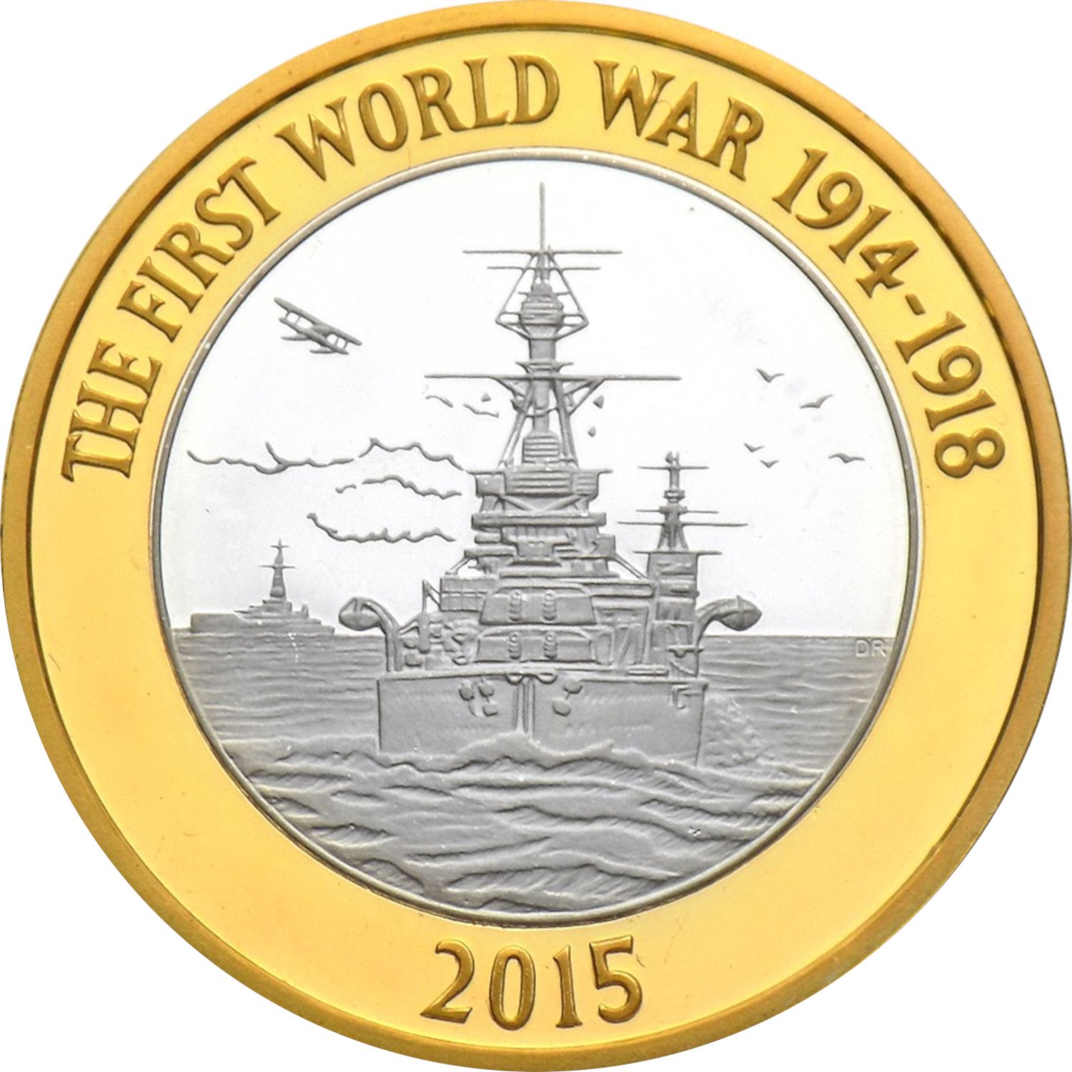 2 Pounds - Elizabeth II 4th portrait; Royal Navy, Silver Piedfort reverse