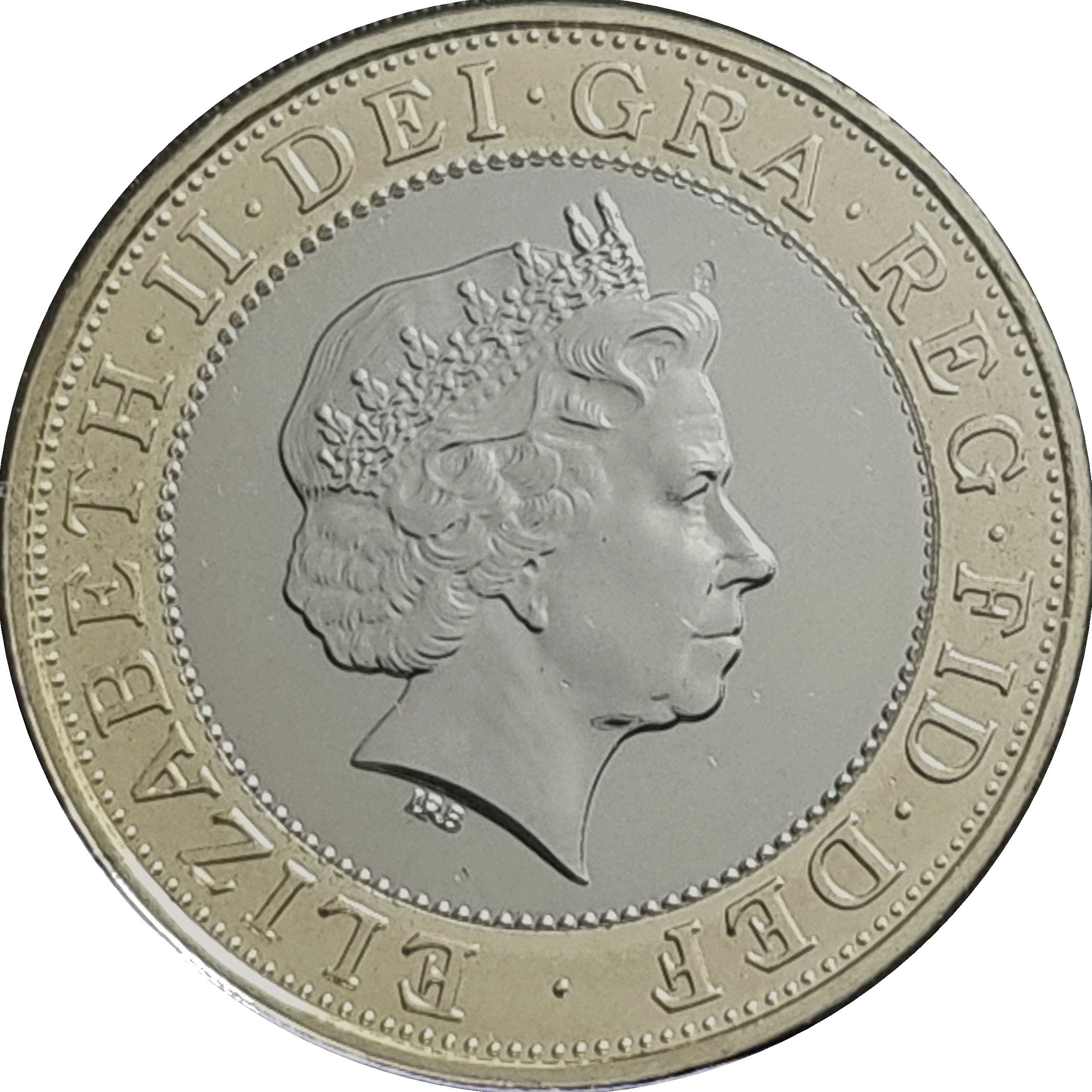 2 Pounds - Elizabeth II 4th portrait; Steam Locomotive obverse