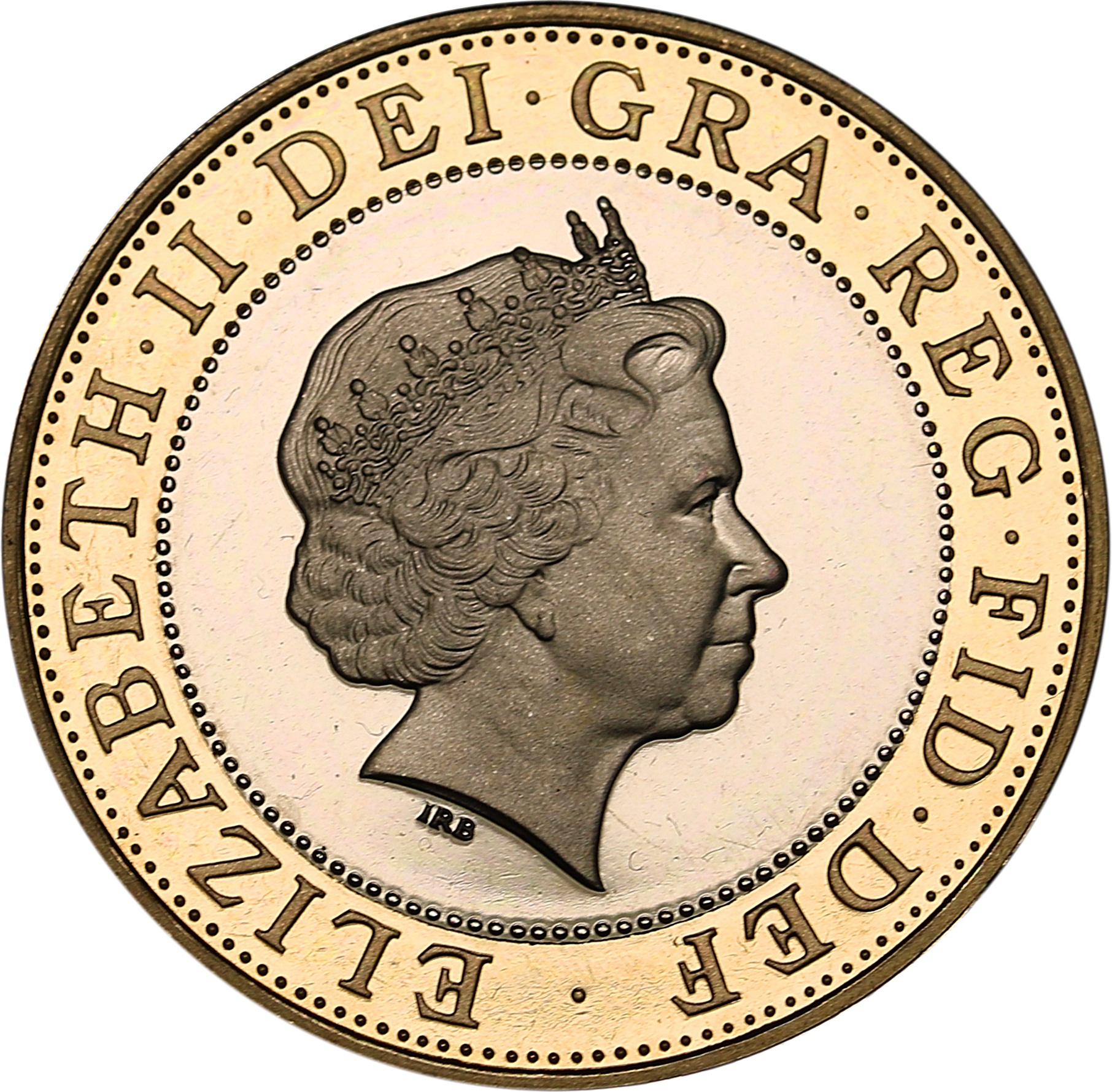 2 Pounds - Elizabeth II 4th portrait; Technology obverse