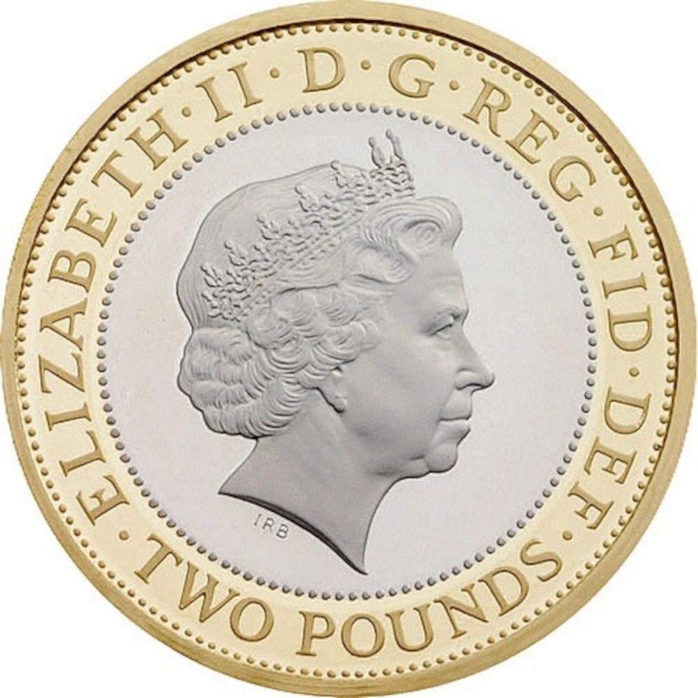 2 Pounds - Elizabeth II 4th portrait; World War I obverse