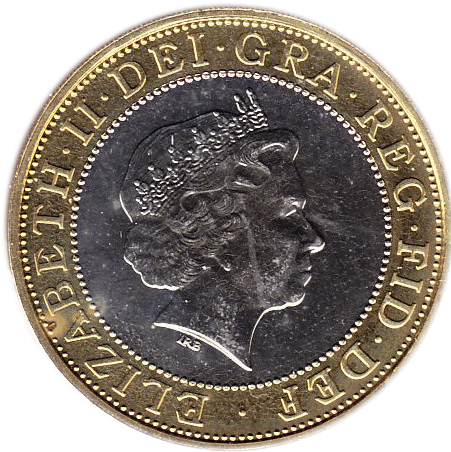 2 Pounds - Elizabeth II 4th portrait; XVII Commonwealth Games - Northern Ireland obverse