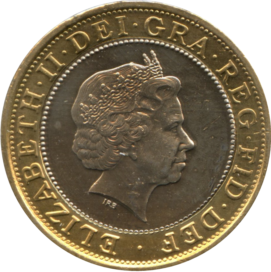 2 Pounds - Elizabeth II 4th portrait; XVII Commonwealth Games - Scotland obverse