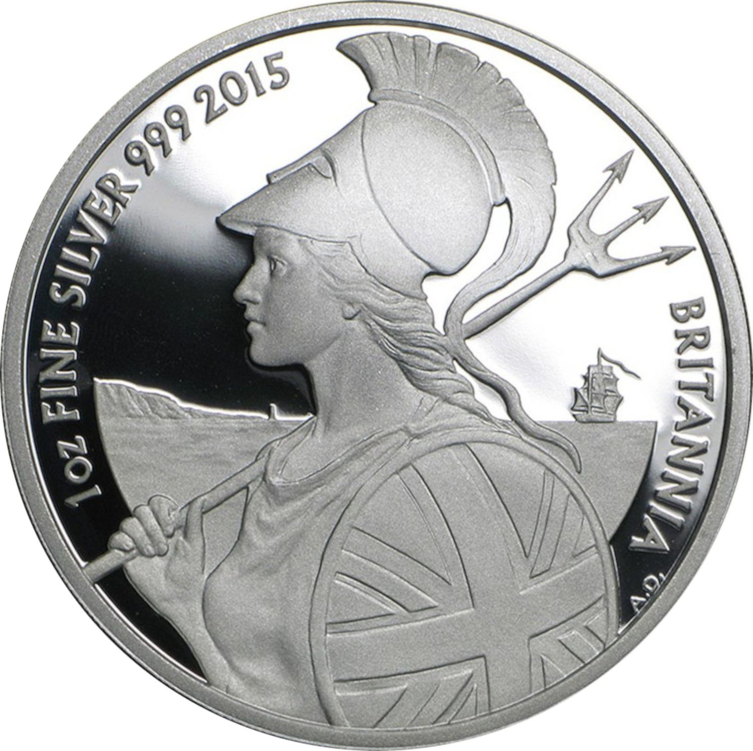 2 Pounds - Elizabeth II 5th portrait; 1 oz Fine Silver reverse