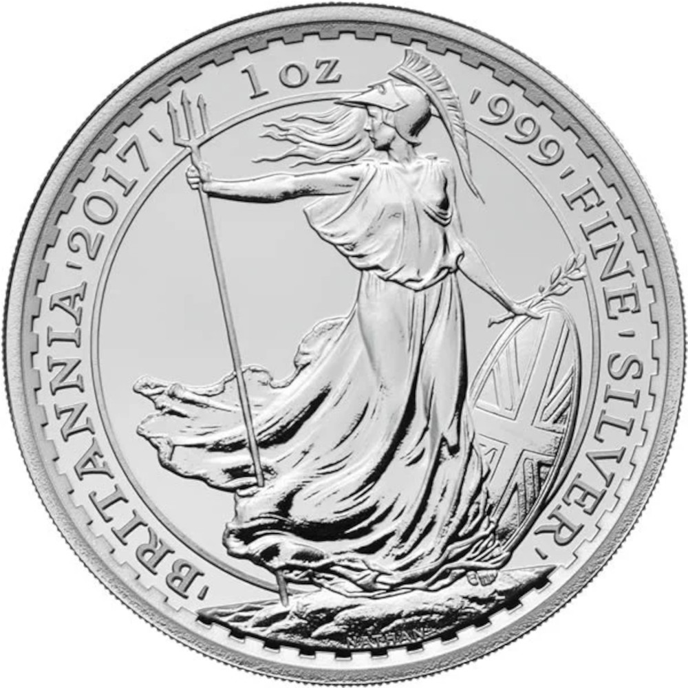 2 Pounds - Elizabeth II 5th portrait; 1 oz Fine Silver
