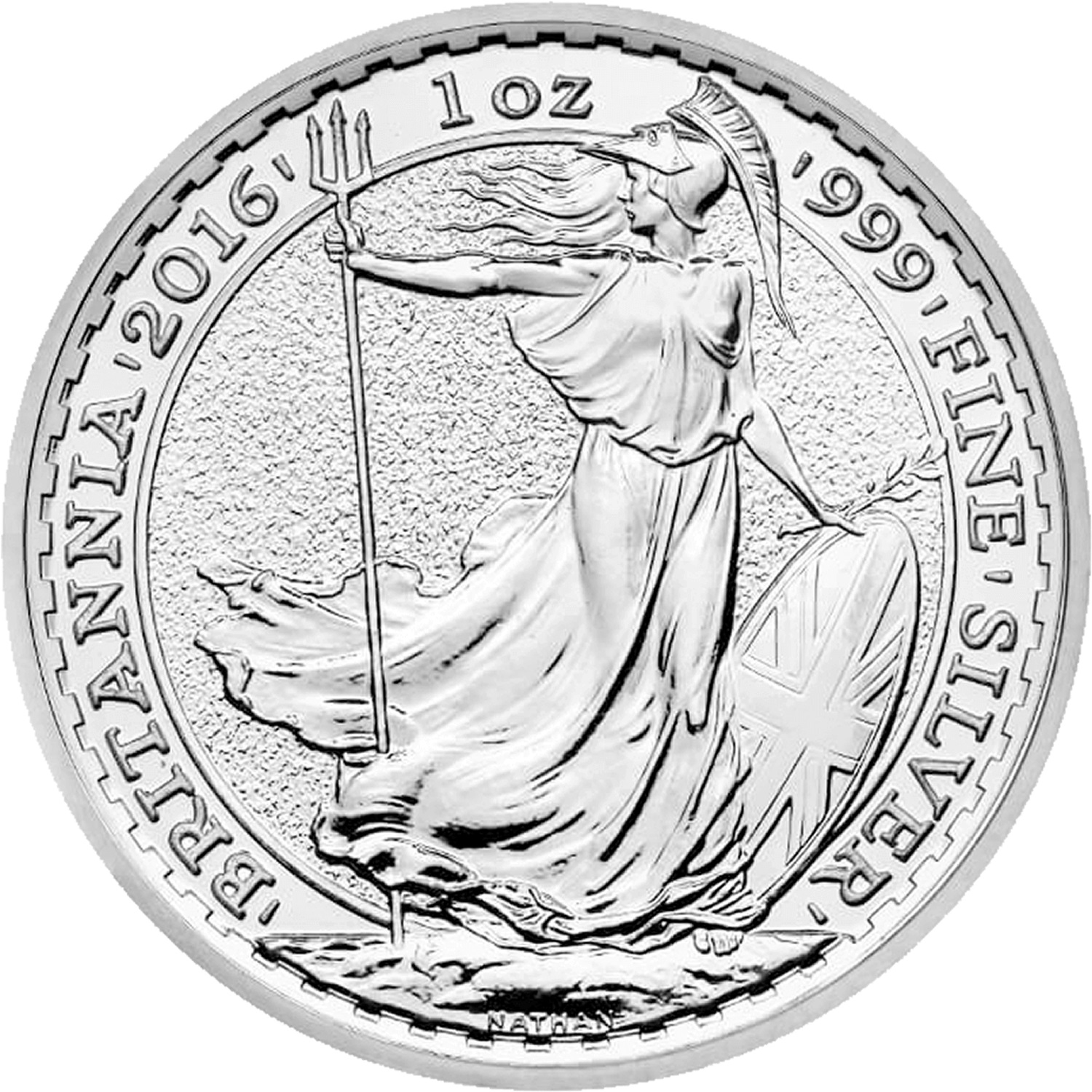 2 Pounds - Elizabeth II 5th portrait; 1 oz Fine Silver